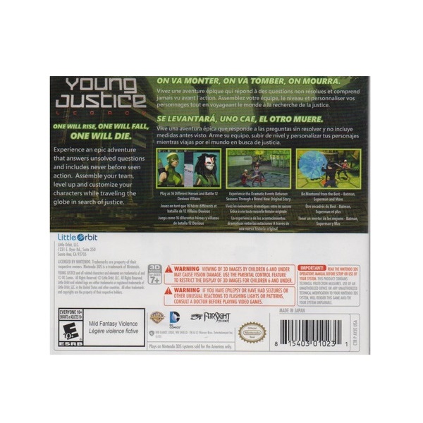 Foto 3 pulgar | Young Justice Legacy para Nintendo 3ds