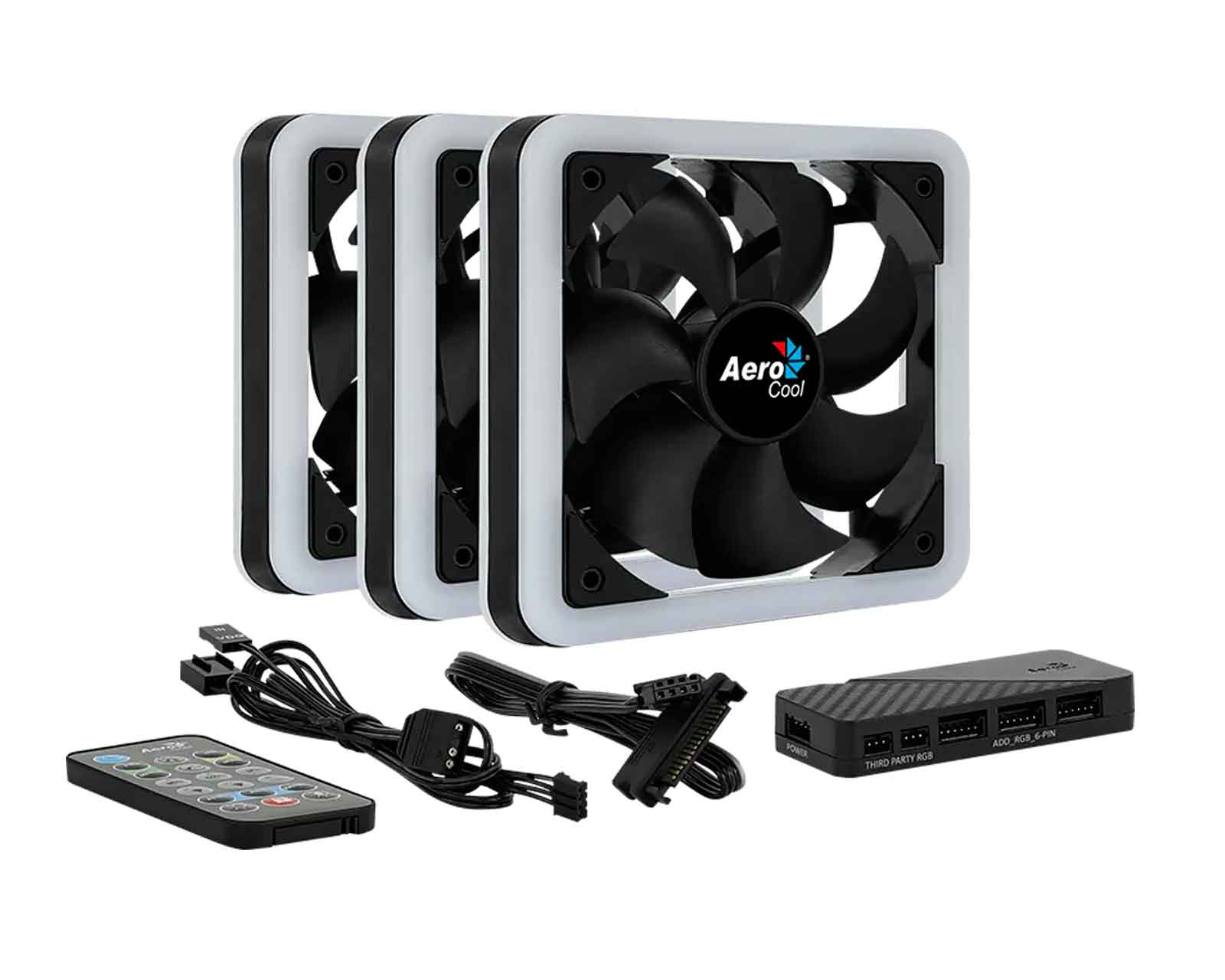 Foto 3 pulgar | Ventilador Aerocool Edge 14 Pro 3x140mm Argb H66f Hub/control 800rpm