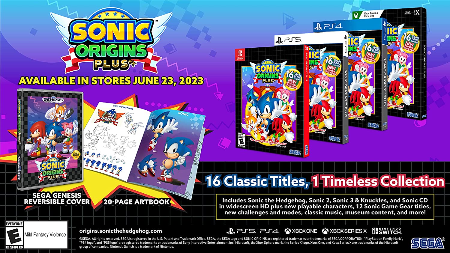 Foto 3 pulgar | Videjojuego Sonic Origins Plus Standard Edition Nsw