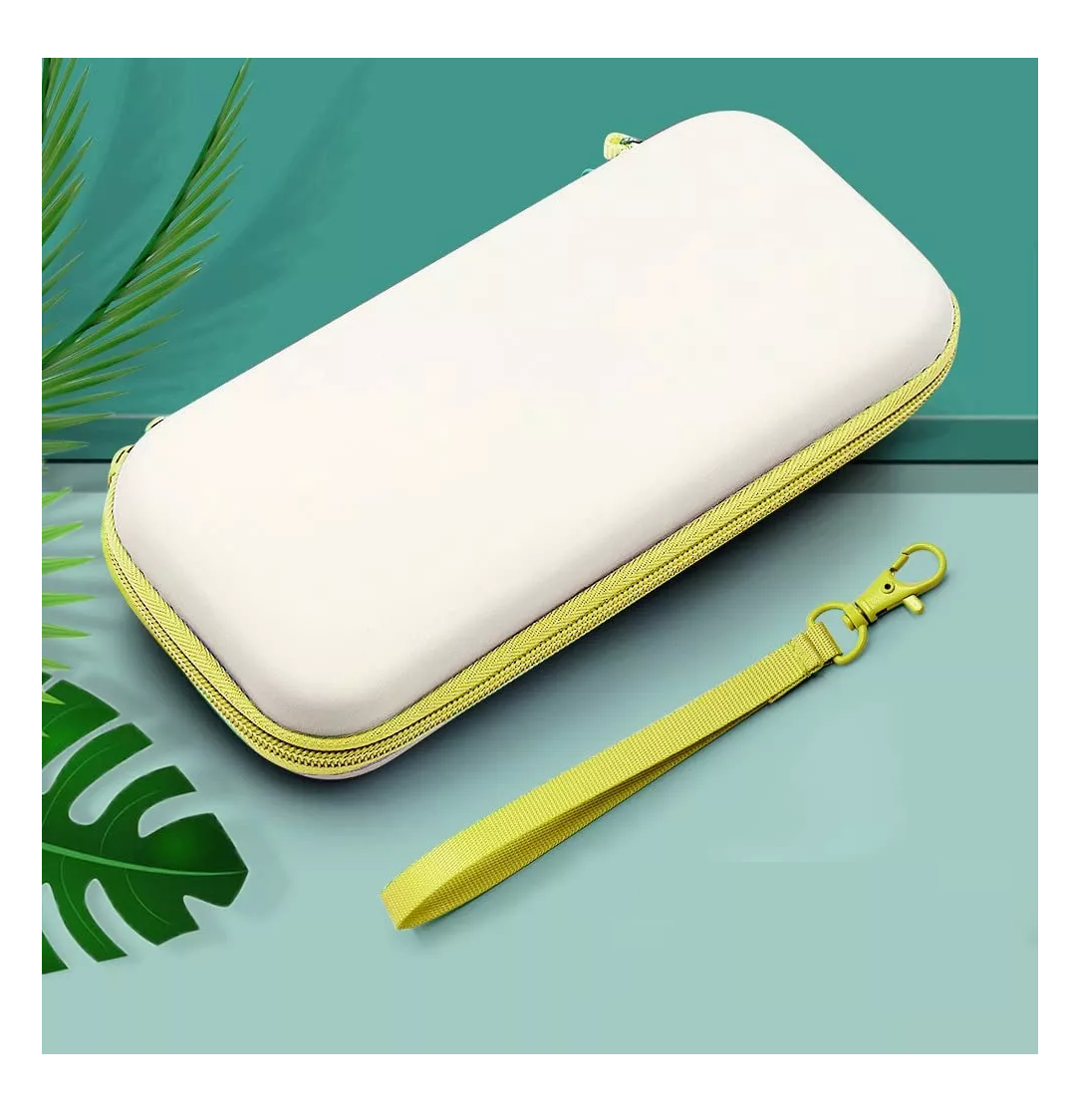 Foto 4 pulgar | Juego De Funda Protector Y Bolsa Para Nintendo Switch, Blanco Con Cierre Verde