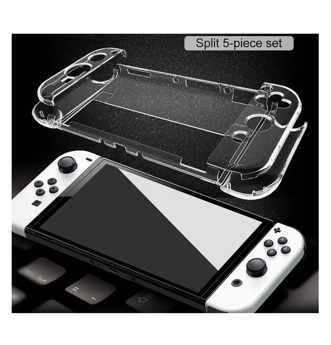 Foto 6 pulgar | Juego De Funda Protector Y Bolsa Para Nintendo Switch, Blanco Con Cierre Verde