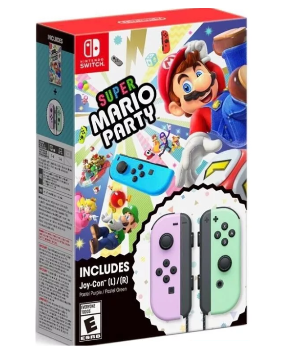 Videojuego Super Mario Party + Neon Green Neon Pink Joy para Nintendo Switch