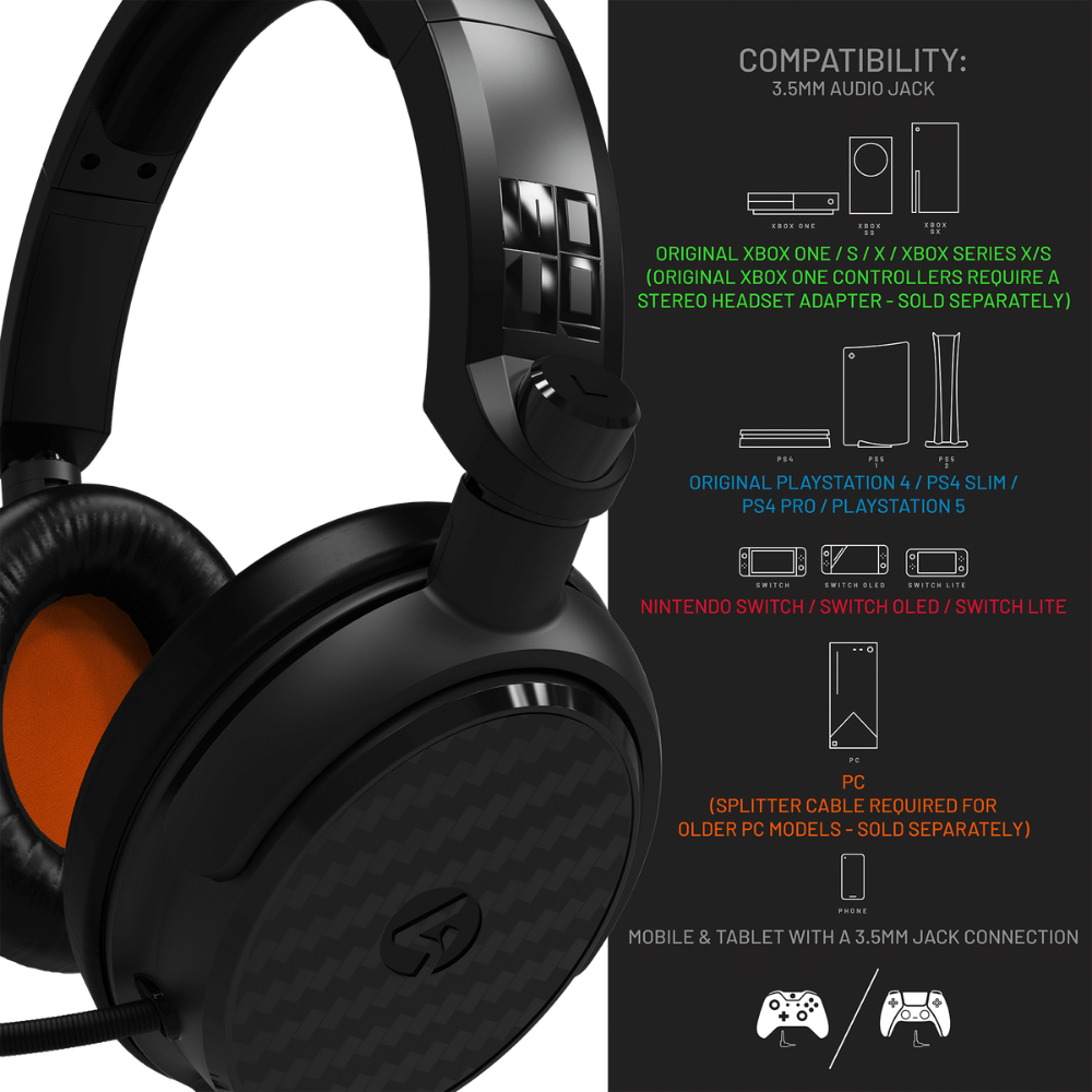 Foto 7 pulgar | Audífonos 4gamers C6-100 Headset: Gaming Para Ps4/ps5, Xbox, Switch, Pc - Negro/naranja