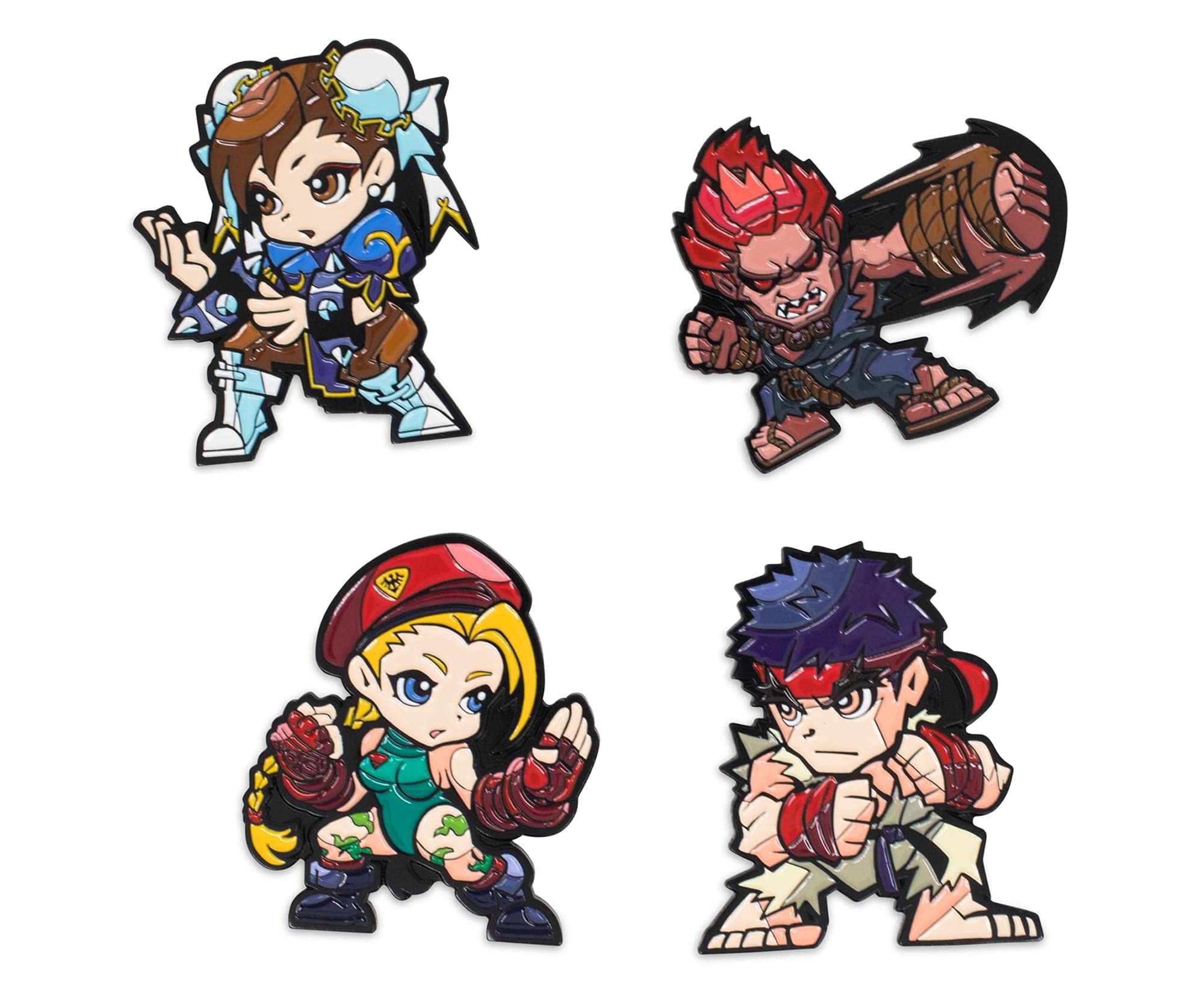 Set De Alfileres Esmaltados Con Los Personajes De Street Fighter 4, Oficial De Capcom - Venta Internacional.