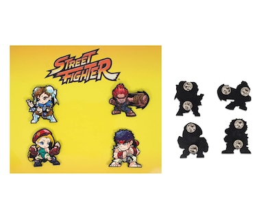 Foto 2 | Set De Alfileres Esmaltados Con Los Personajes De Street Fighter 4, Oficial De Capcom - Venta Internacional.