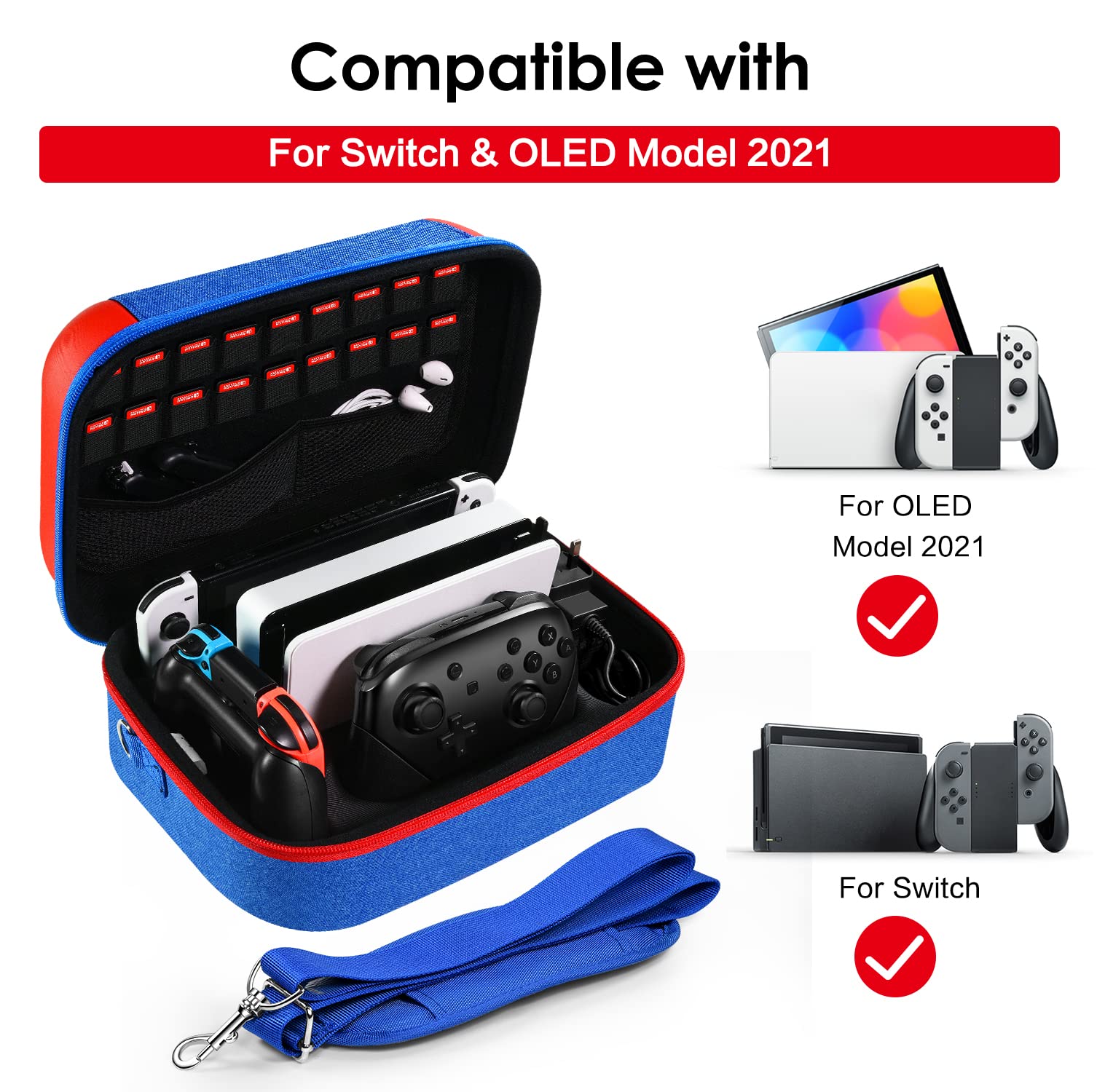 Foto 7 pulgar | Funda De Transporte Ivoler Para Nintendo Switch/switch Oled - Venta Internacional.