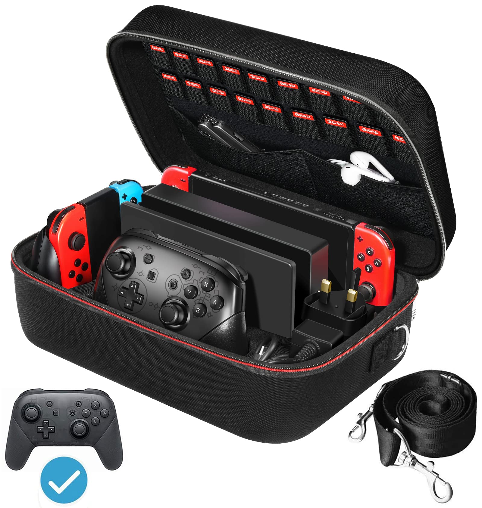 Foto 2 pulgar | Funda De Transporte Ivoler Para Nintendo Switch Oled Negra - Venta Internacional.