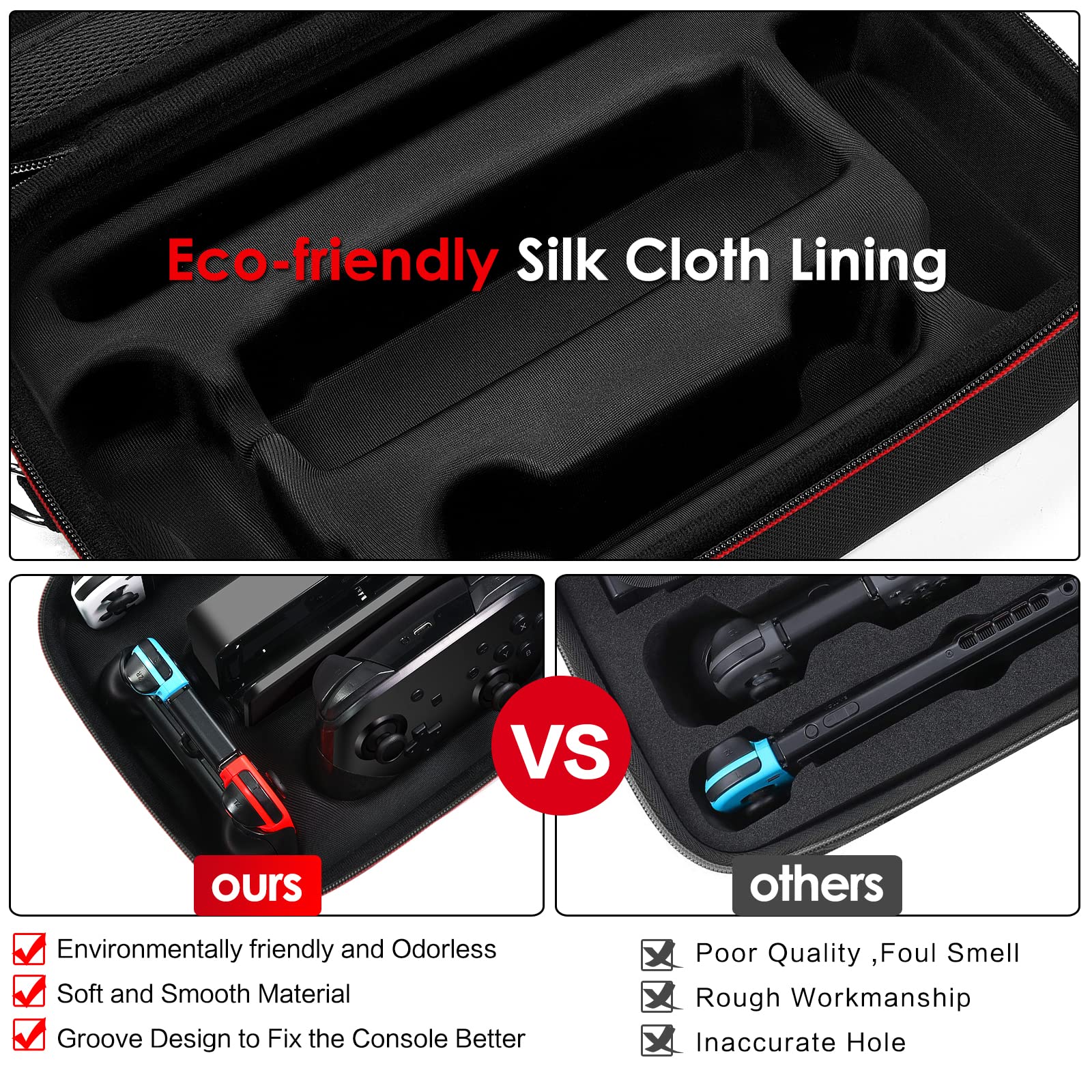 Foto 6 pulgar | Funda De Transporte Ivoler Para Nintendo Switch Oled Negra - Venta Internacional.