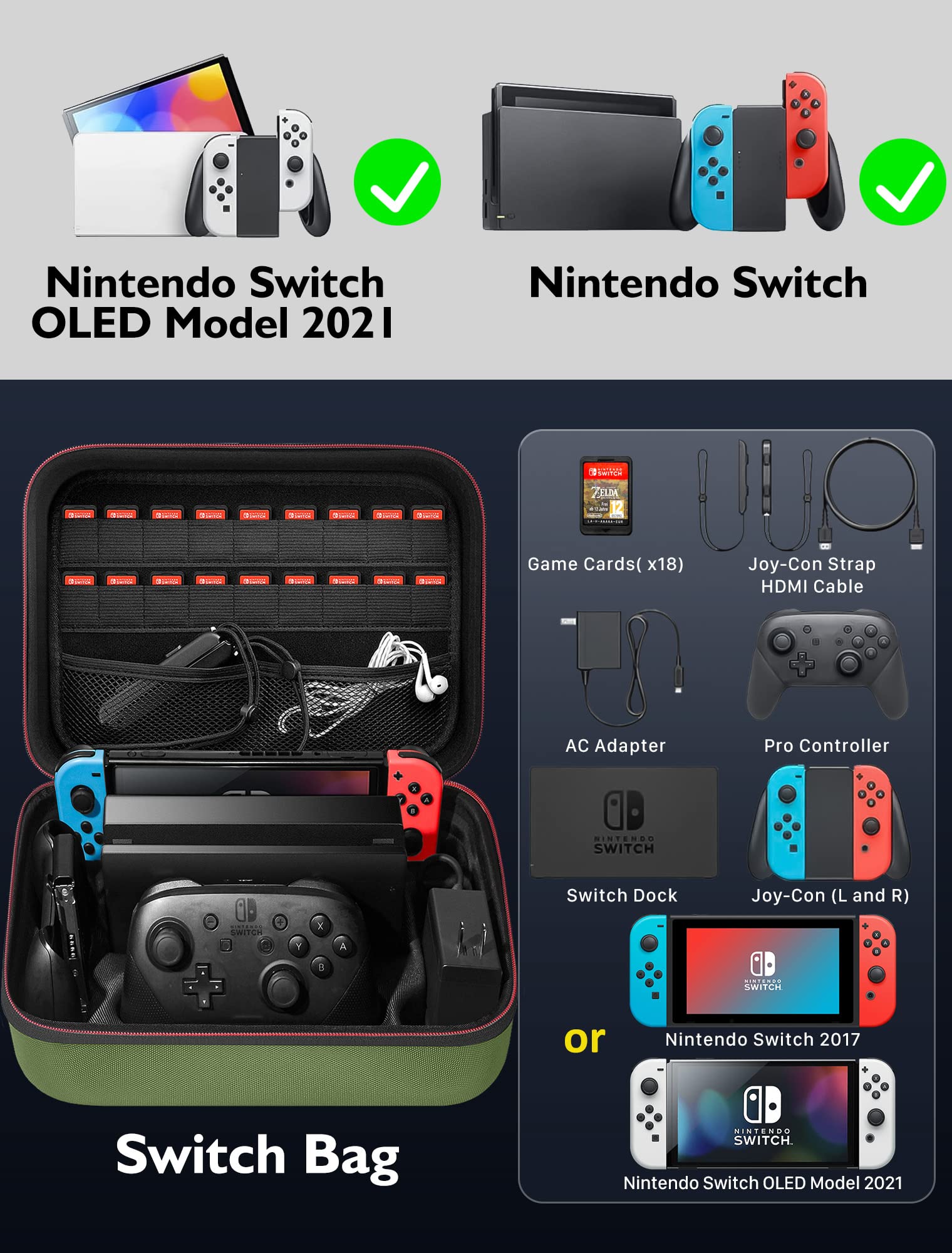 Foto 3 pulgar | Funda De Transporte Toennesen Para Nintendo Switch Y Switch Oled - Venta Internacional.