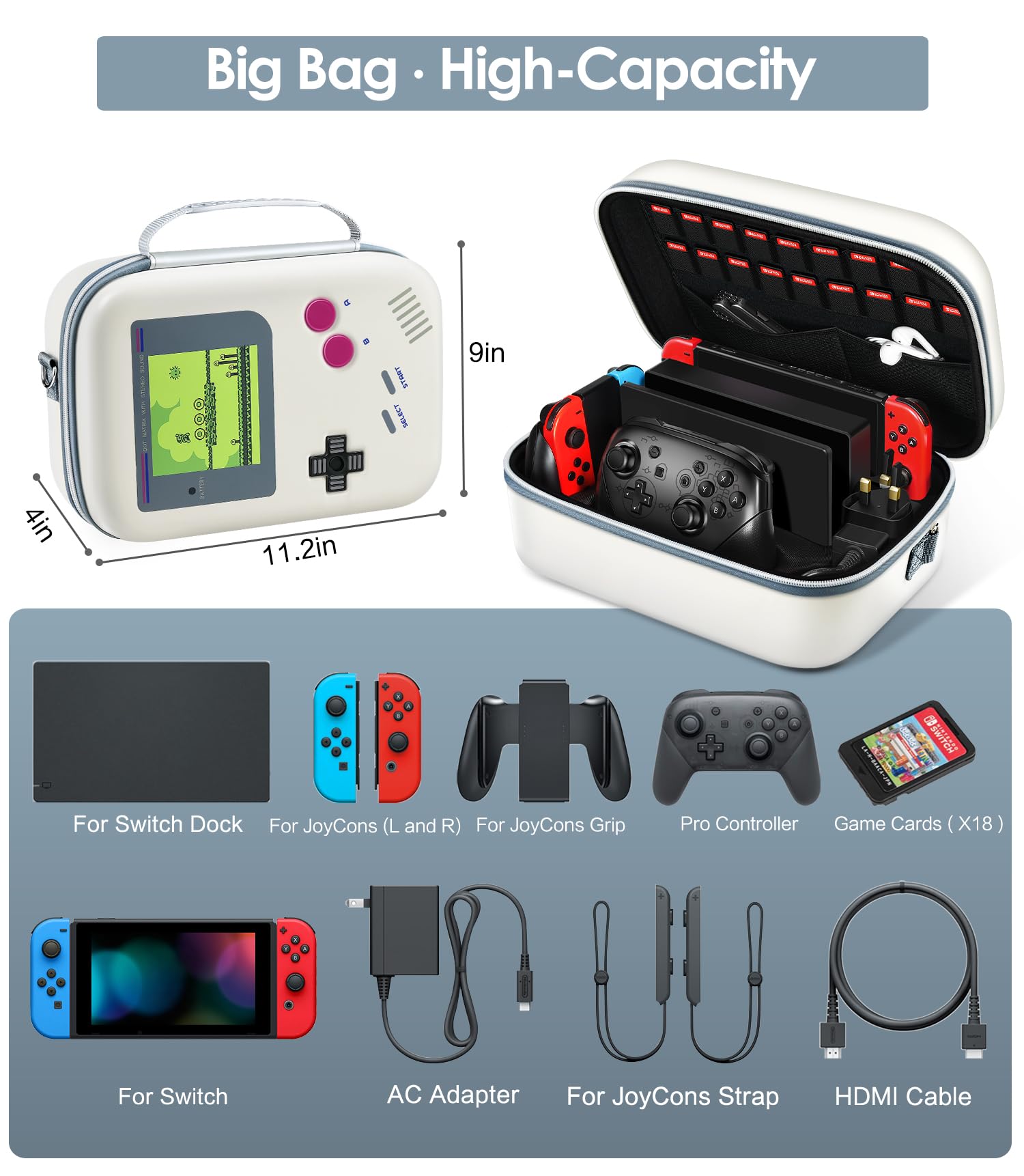 Foto 8 pulgar | Funda De Transporte Para Nintendo Switch Ivoler Retroshell - Venta Internacional.