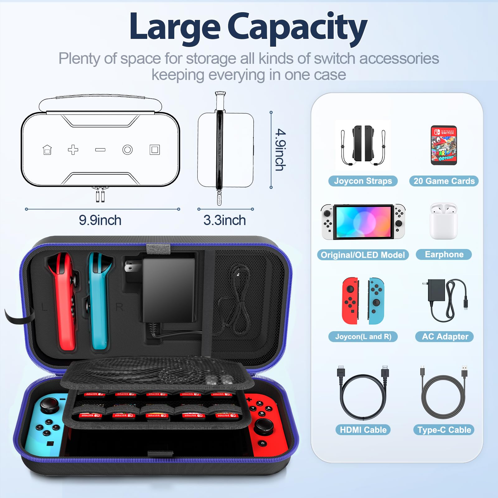 Foto 4 pulgar | Funda De Transporte Oivo Switch Oled Compatible Con Nintendo - Venta Internacional.