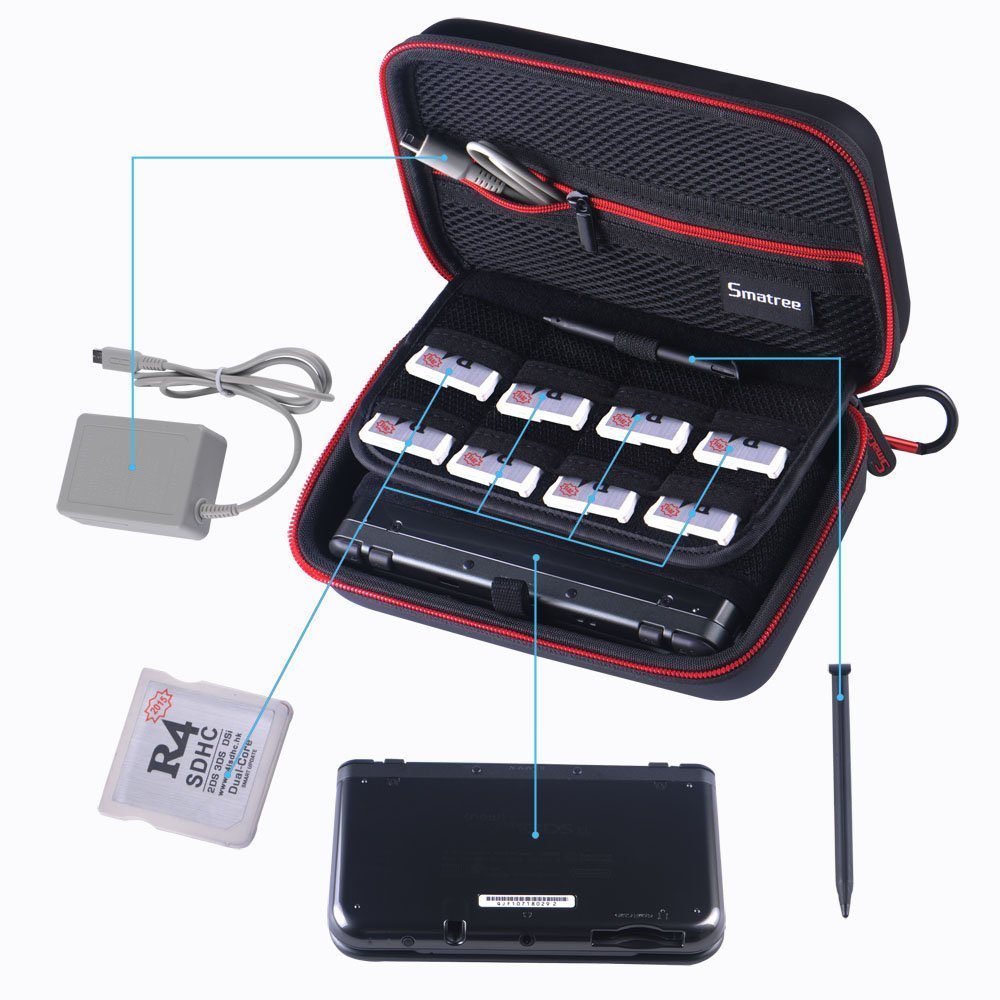 Foto 3 | Funda De Transporte Smatree Para Nintendo New 3ds Xl/2ds Xl Negro/rojo - Venta Internacional.