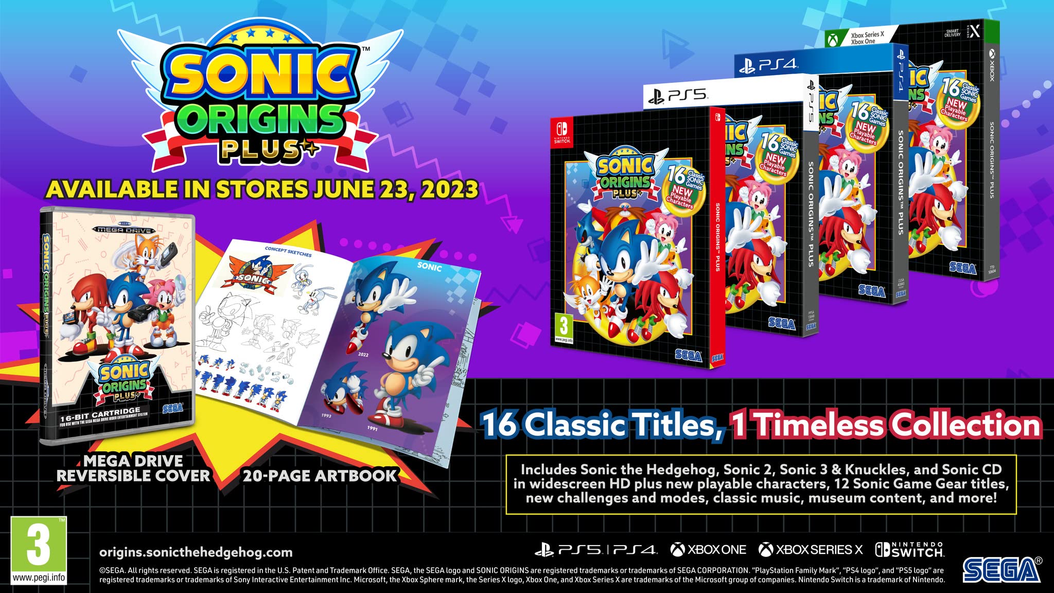 Foto 3 pulgar | Videojuego Sega Sonic Origins Plus (day One Edition) - Venta Internacional.