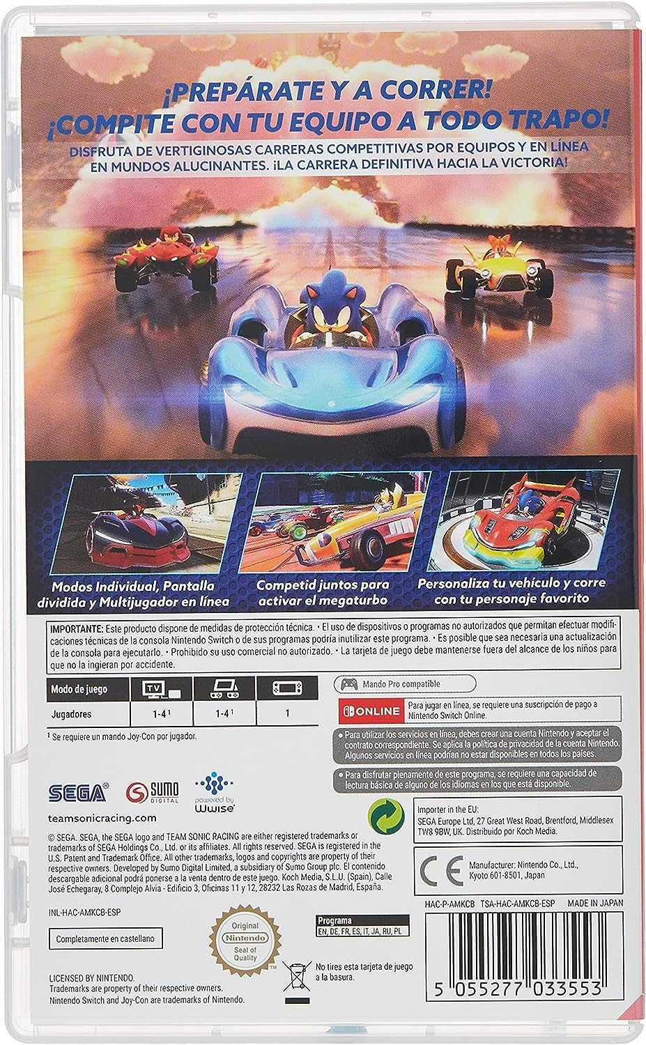 Foto 3 | Videojuego Sega Team Sonic Racing Nintendo Switch - Venta Internacional.