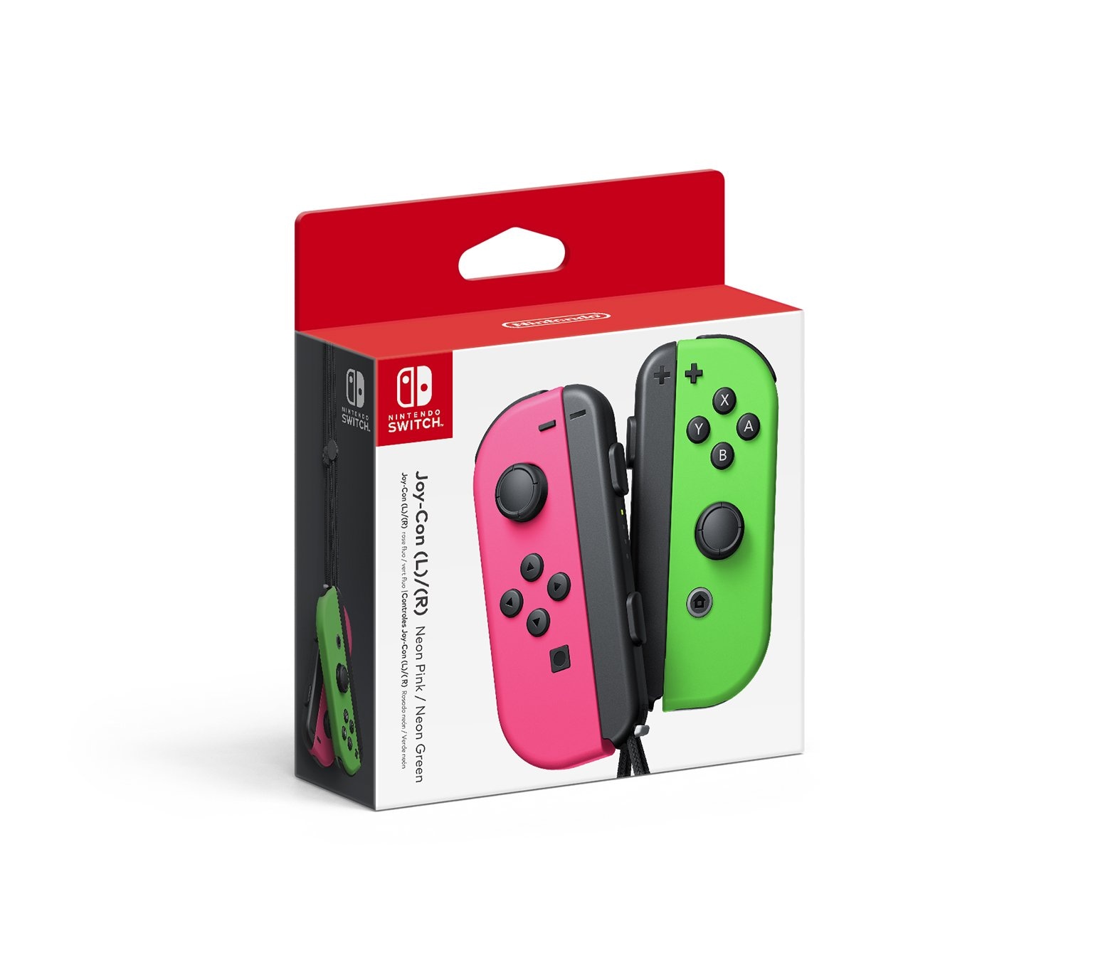 Nintendo Joy-con (l/r) - Rosa Neón/verde Neón - Venta Internacional.