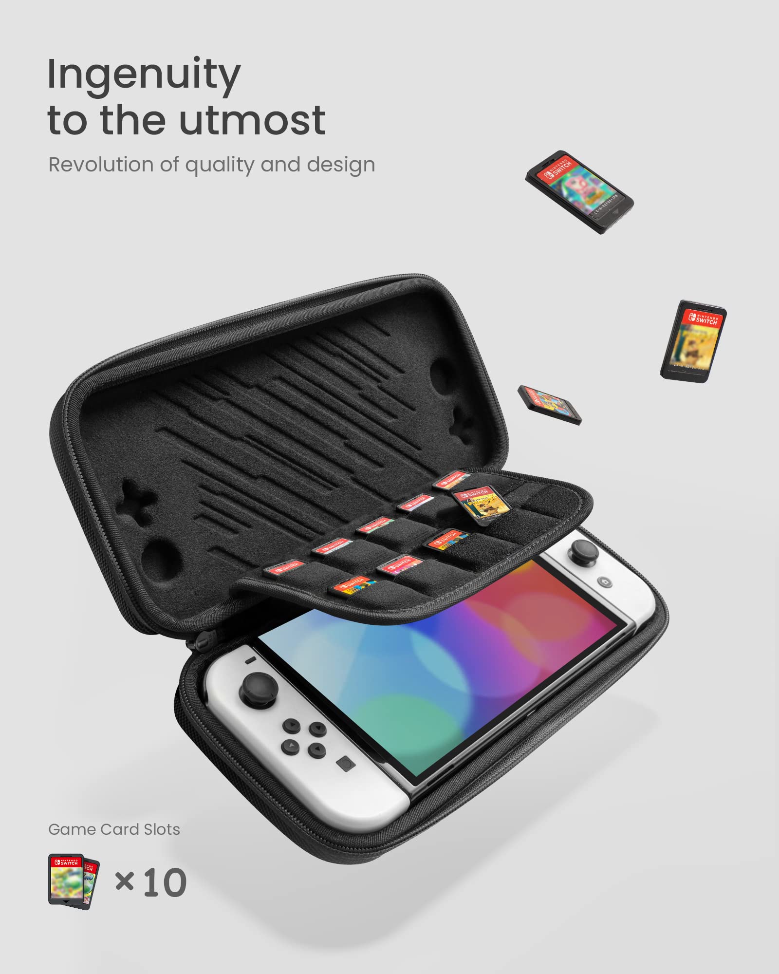Foto 4 | Funda De Transporte Tomtoc Para Nintendo Switch Oled Con 10 Juegos - Venta Internacional.