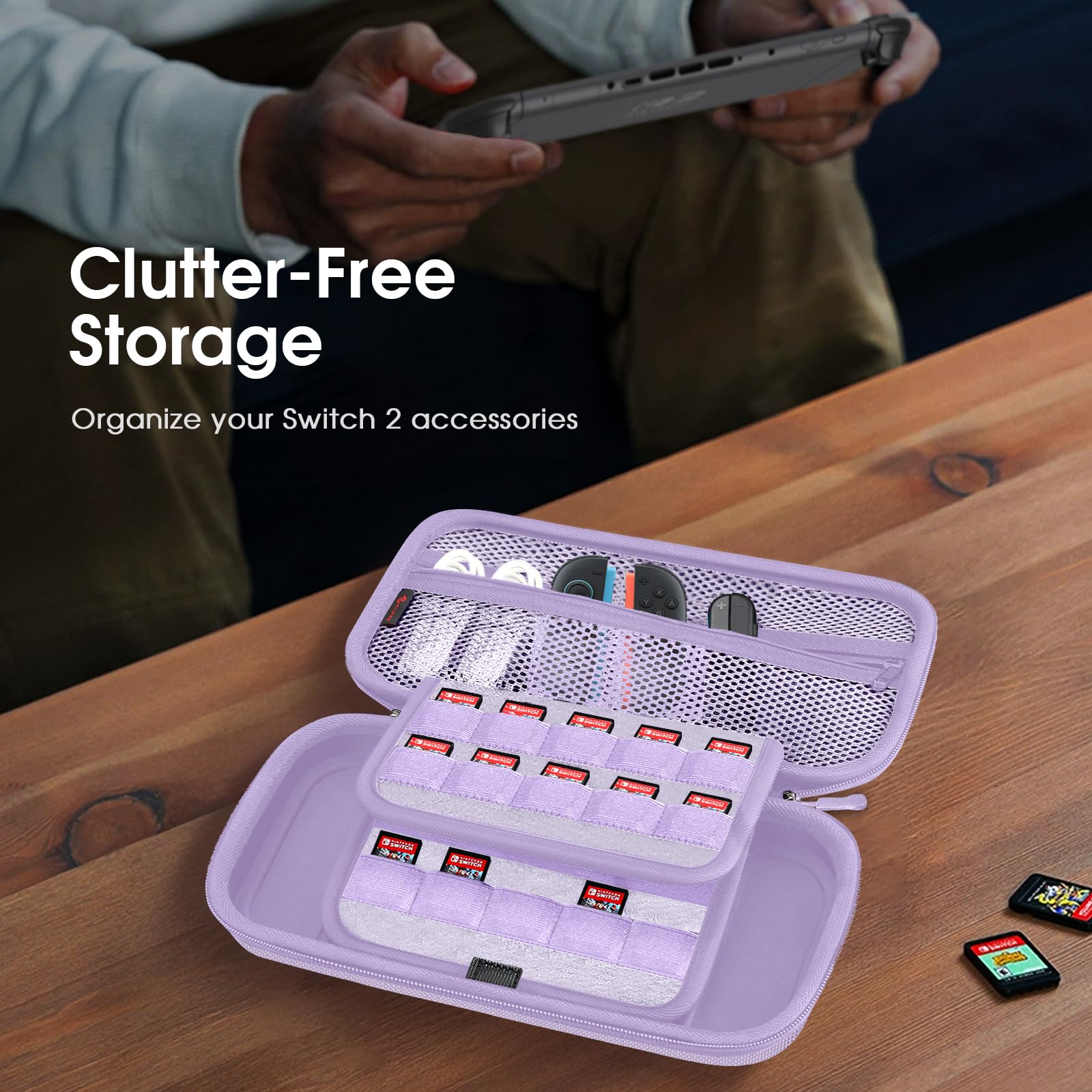 Foto 5 pulgar | Funda De Transporte Fintie Para Nintendo Switch 2 (2025) Lilac Purple - Venta Internacional.