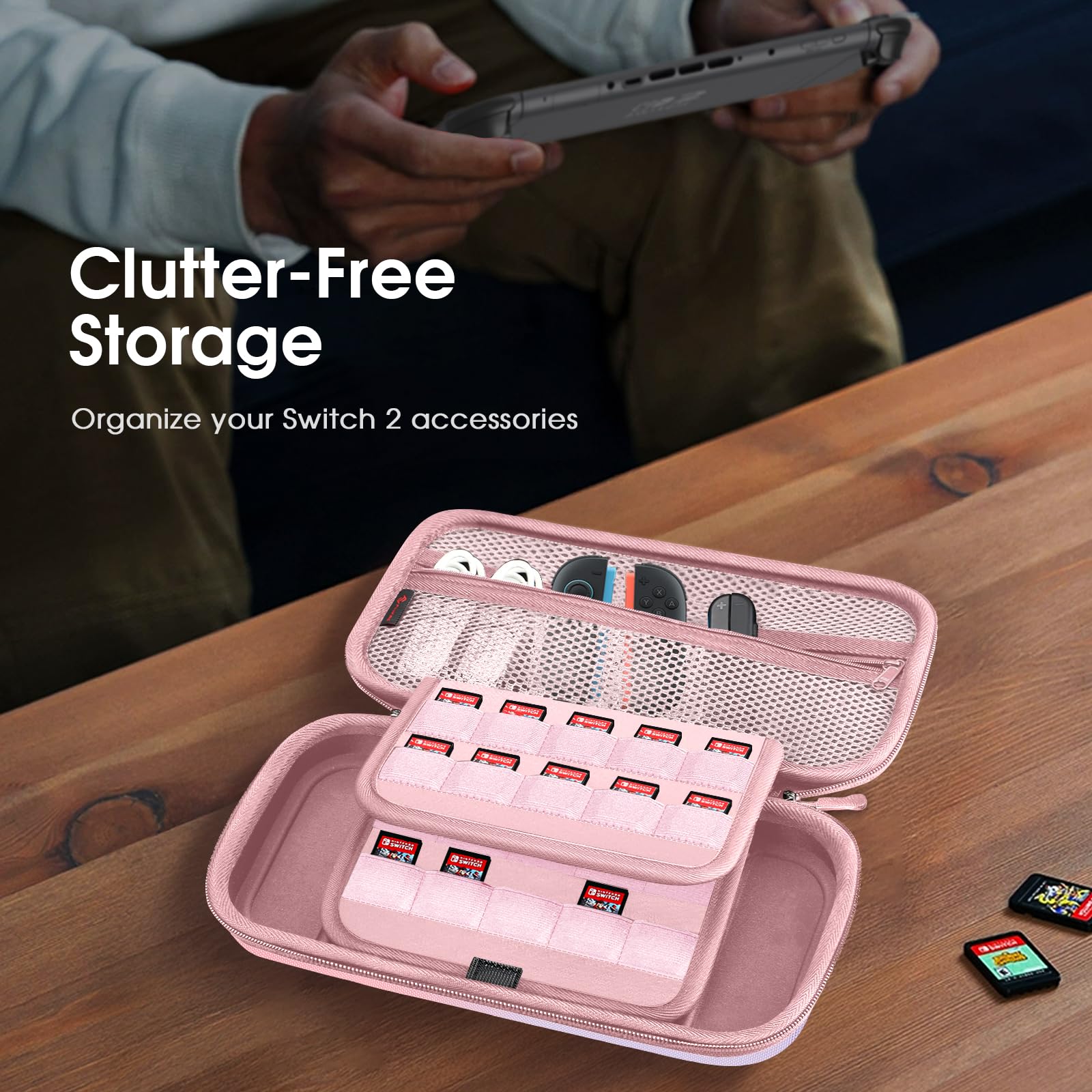 Foto 5 pulgar | Funda De Transporte Fintie Para Nintendo Switch 2 (2025) Con 20 Ranuras - Venta Internacional.