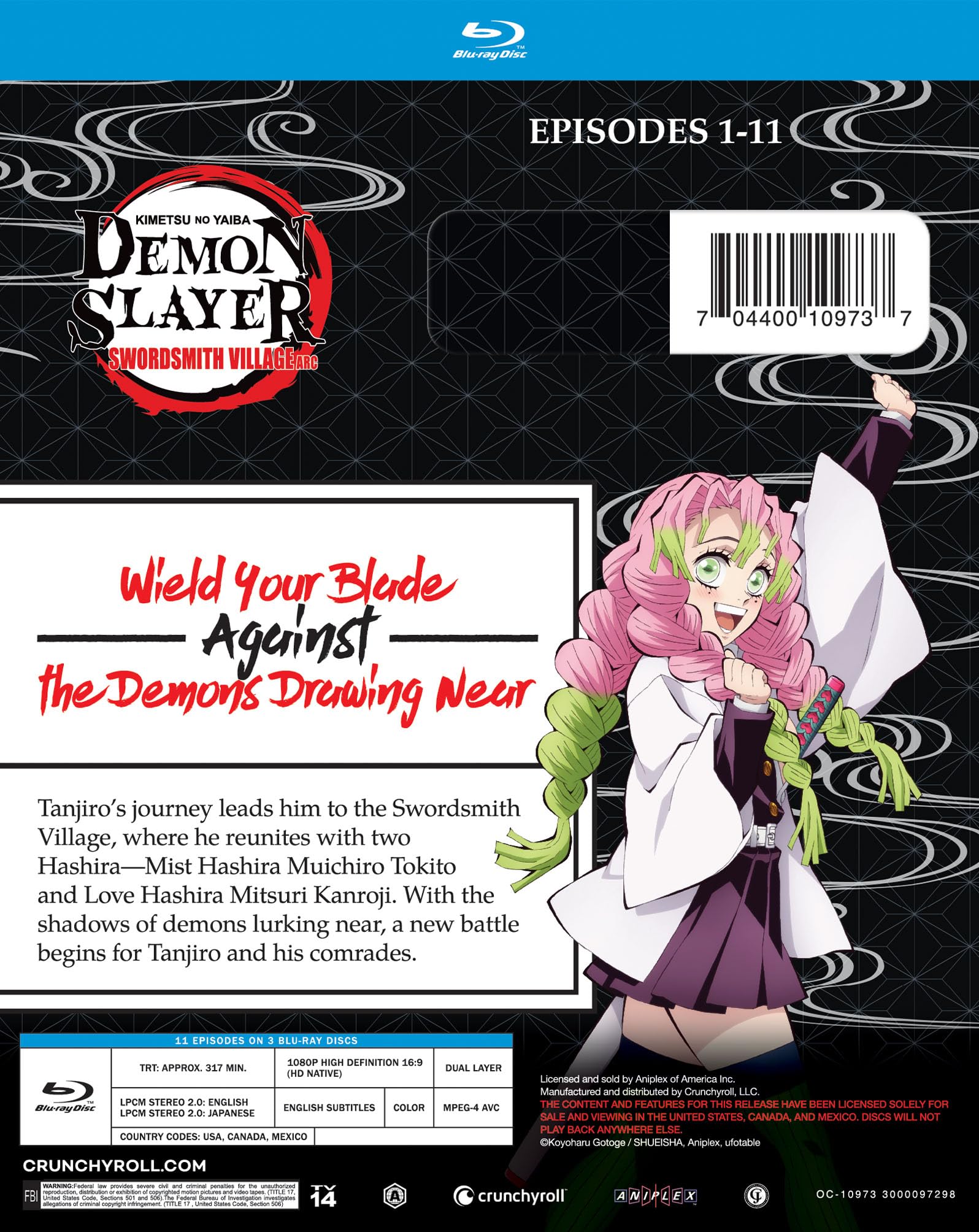 Foto 4 pulgar | Blu-ray Demon Slayer: Kimetsu No Yaiba Swordsmith Village Arc - Venta Internacional.