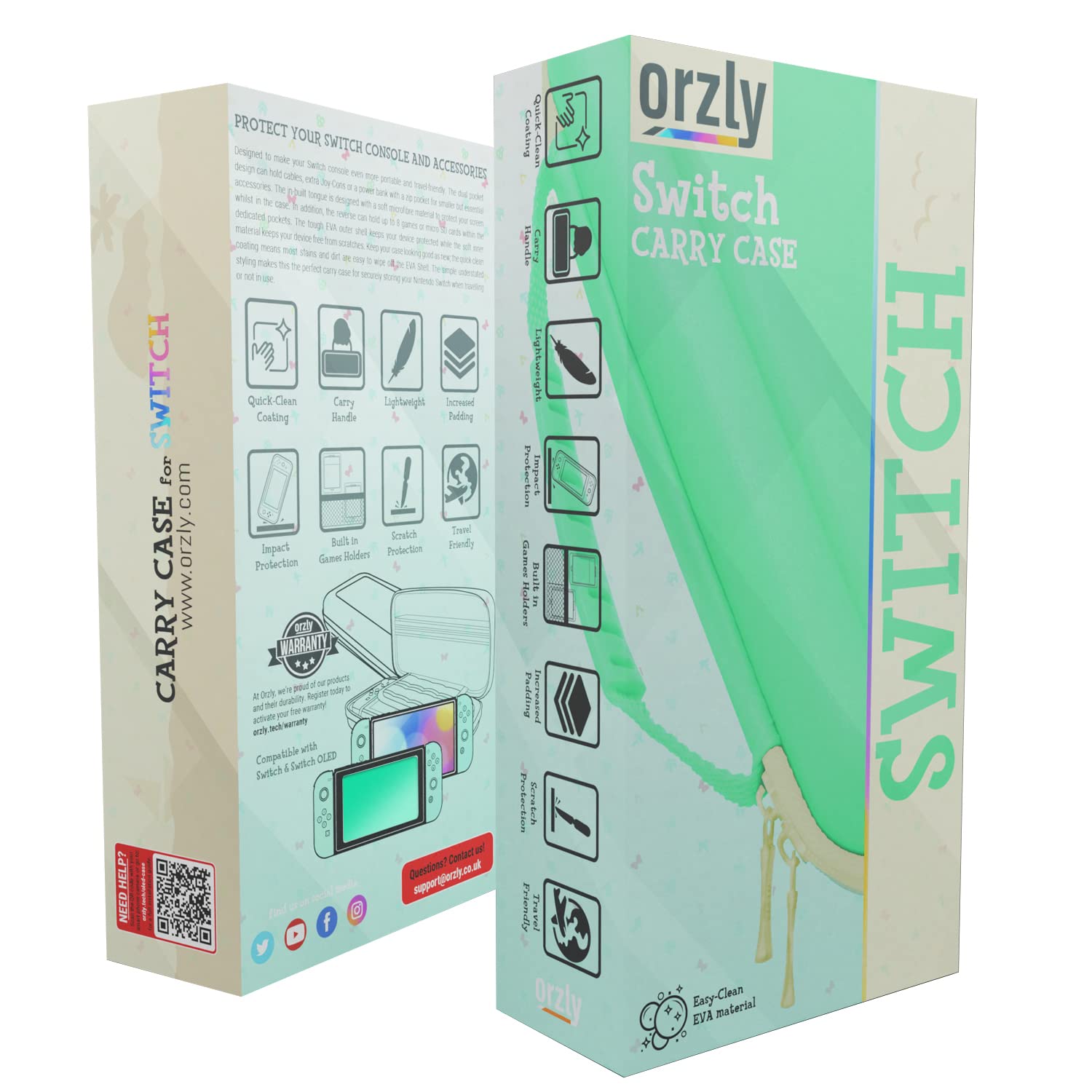 Foto 3 pulgar | Funda Para Nintendo Switch Con Temática De Orzly Animal Crossing, Color Verde Y Blanco - Venta Internacional.