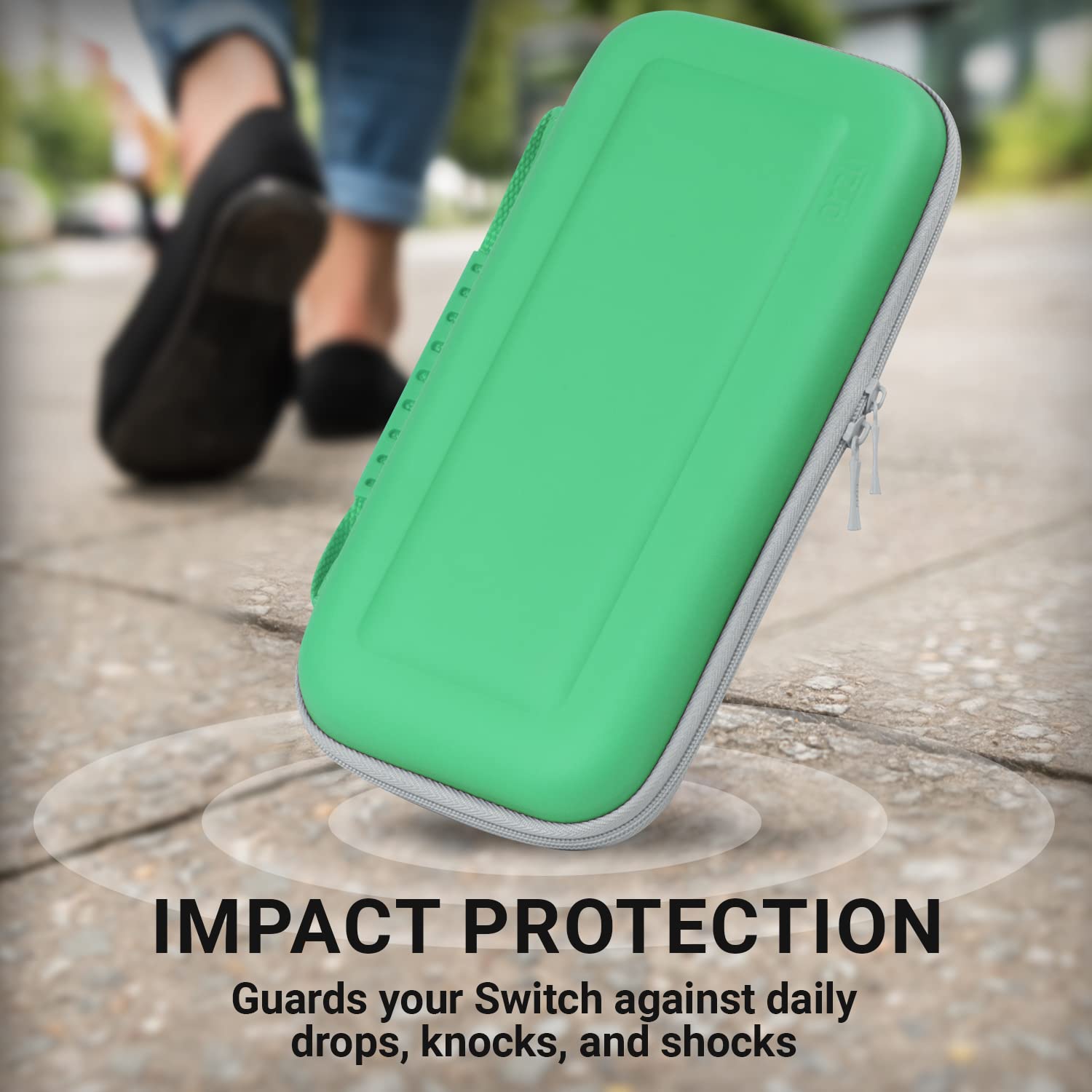 Foto 5 | Funda Para Nintendo Switch Con Temática De Orzly Animal Crossing, Color Verde Y Blanco - Venta Internacional.
