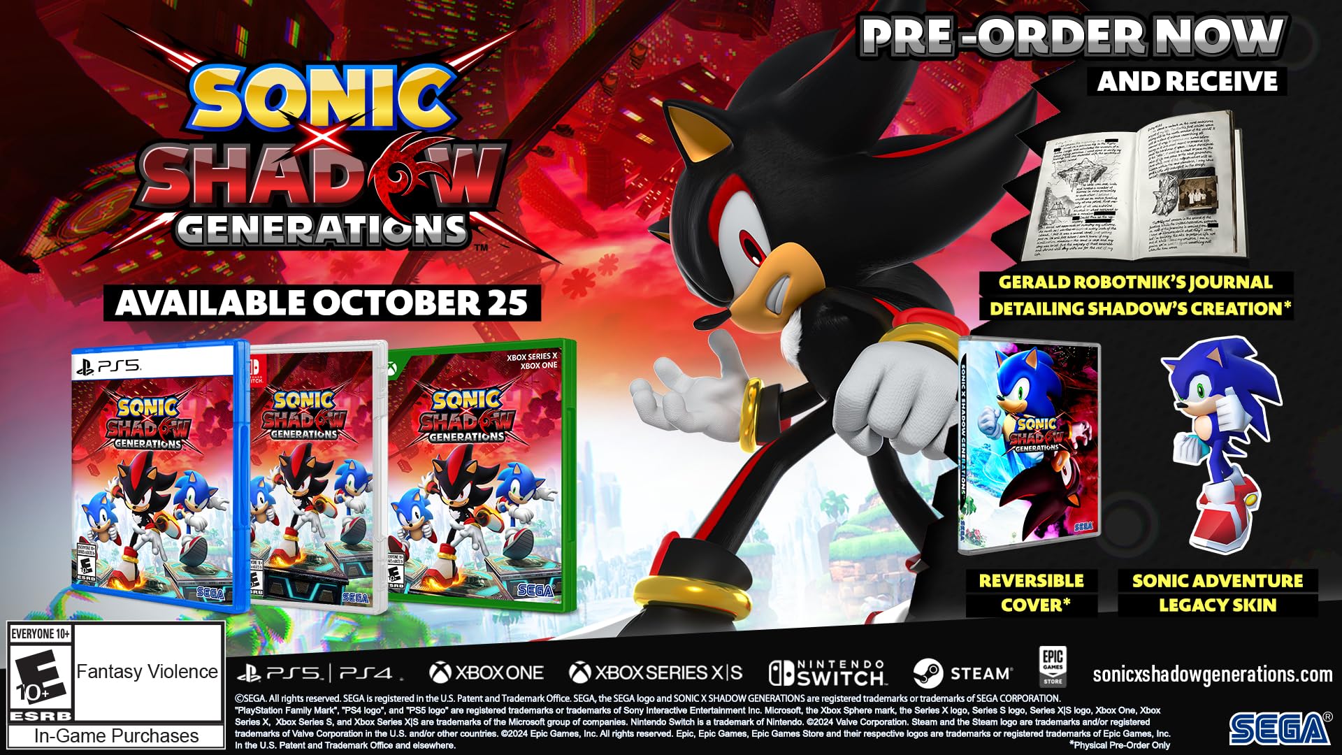 Foto 3 pulgar | Videojuego Nintendo Switch Sonic X Shadow Generations - Venta Internacional.