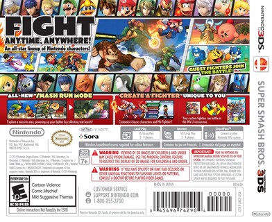 Foto 2 | Videojuego Nintendo Super Smash Brothers - Nintendo 3ds - Venta Internacional.