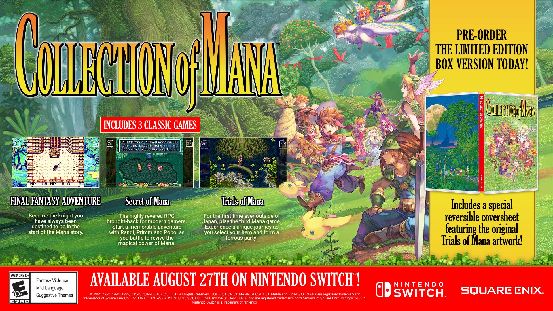 Foto 3 pulgar | Colección De Videojuegos Nintendo Switch Collection Of Mana - Venta Internacional.