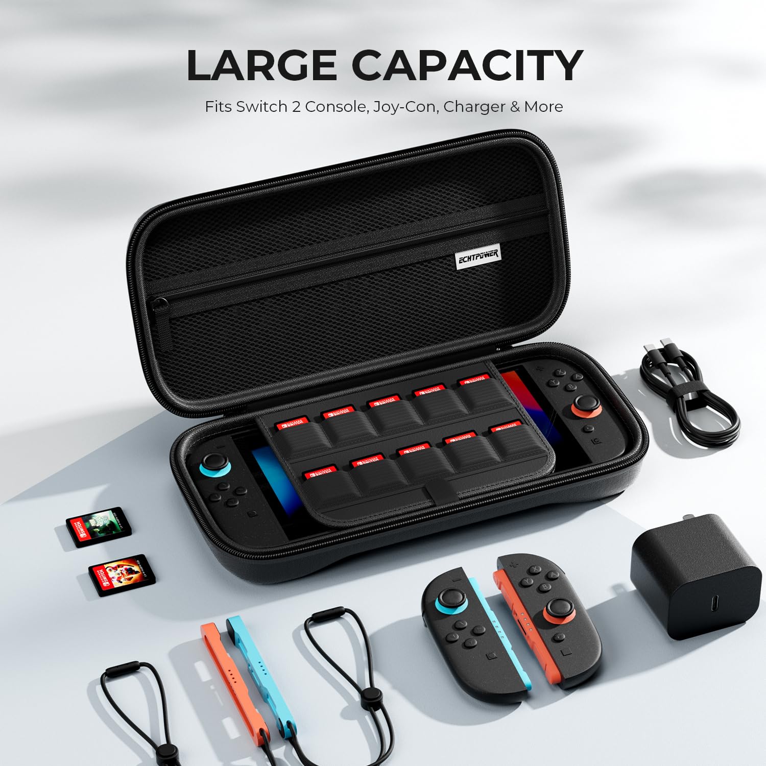 Foto 3 pulgar | Funda De Transporte Echtpower Para Nintendo Switch 2 (2025) Con Acceso. - Venta Internacional.