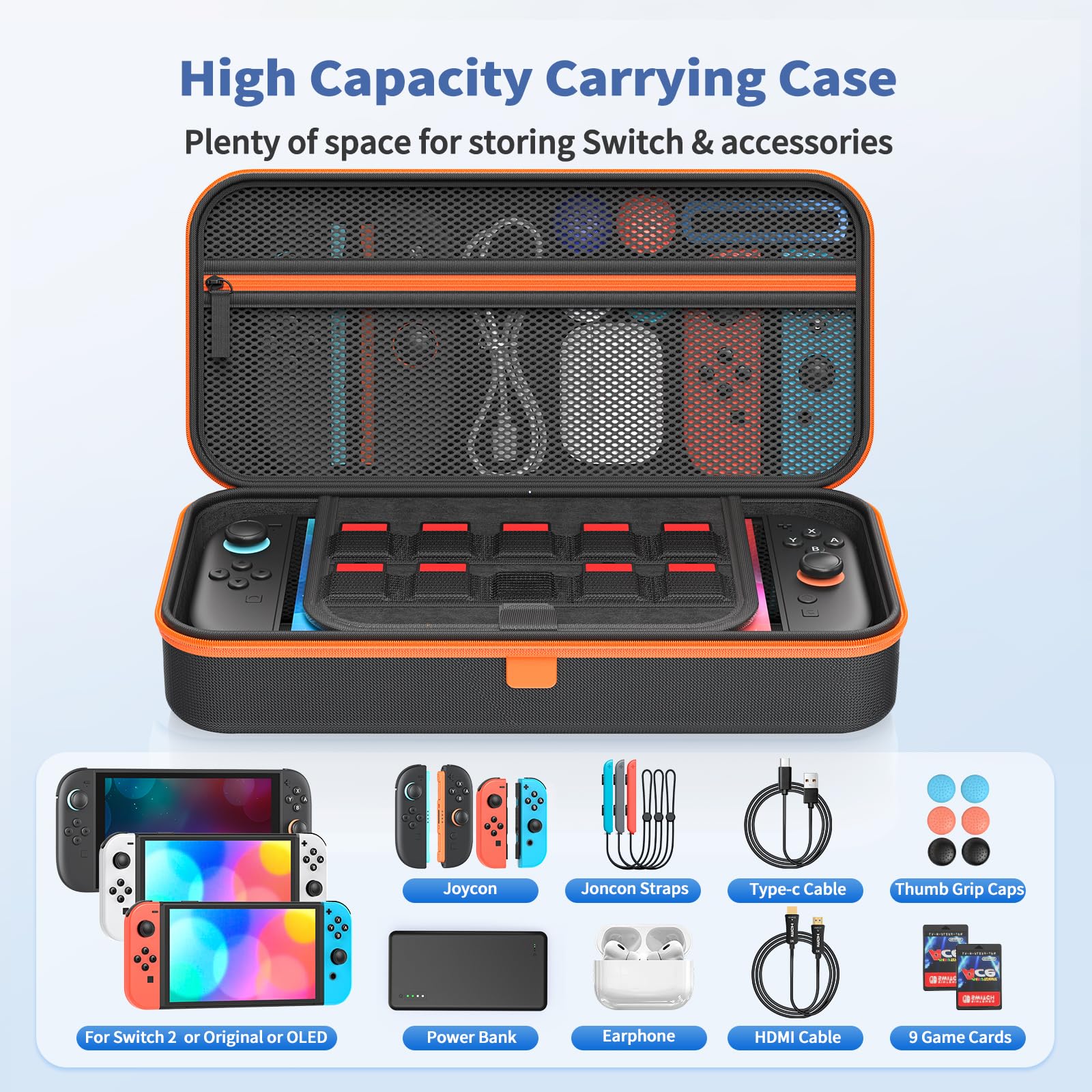 Foto 8 pulgar | Funda De Transporte Fastsnail Para Nintendo Switch 2 2025 Y Oled - Venta Internacional.