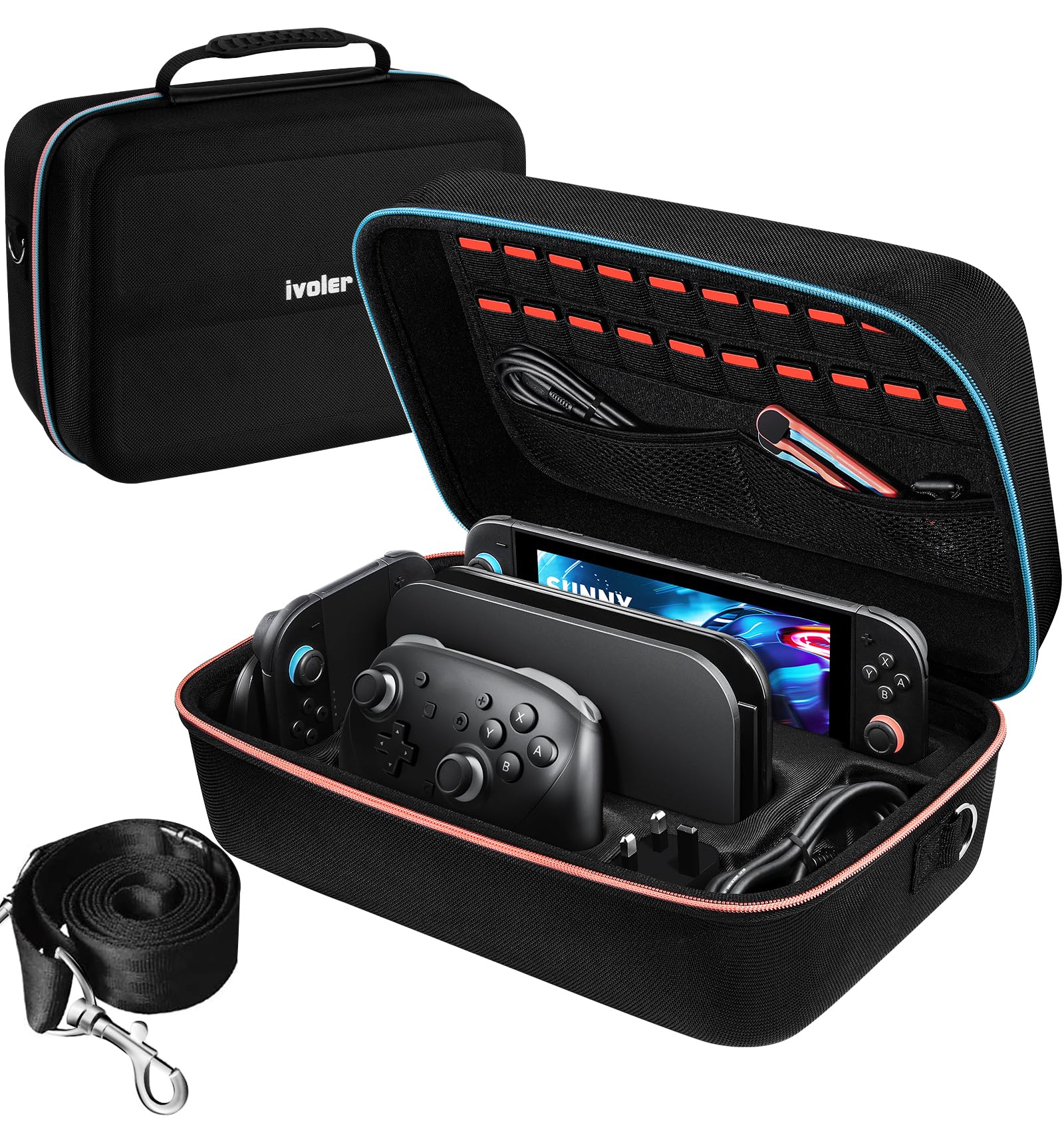 Foto 2 pulgar | Funda De Transporte Ivoler Para Nintendo Switch 2  Color Negro - Venta Internacional.