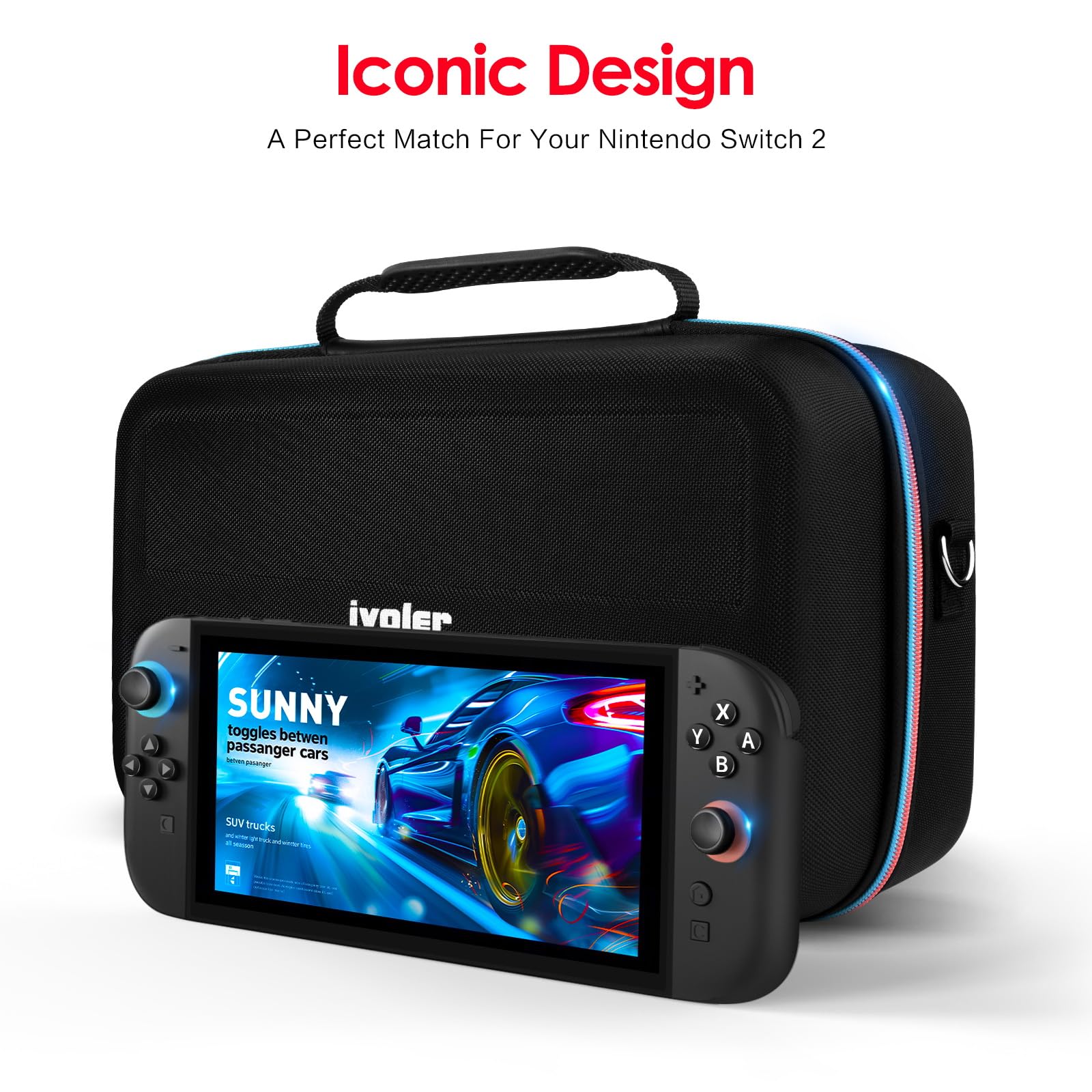 Foto 3 pulgar | Funda De Transporte Ivoler Para Nintendo Switch 2  Color Negro - Venta Internacional.