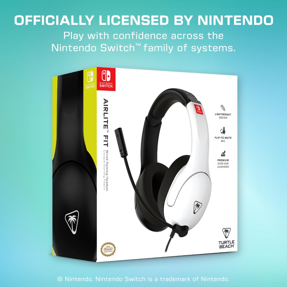 Foto 4 pulgar | Auriculares Para Juegos Turtle Beach Airlite Fit Con Cable Nintendo Switch - Venta Internacional.