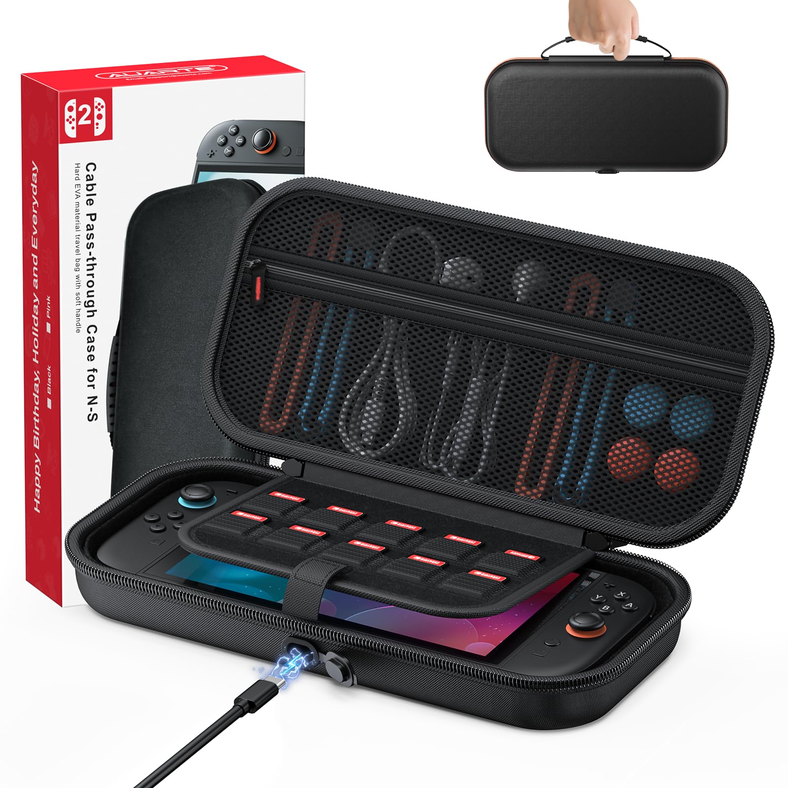 Foto 2 pulgar | Funda De Transporte Fastsnail Charger Port 10 Game Card Slot Switch 2 - Venta Internacional.