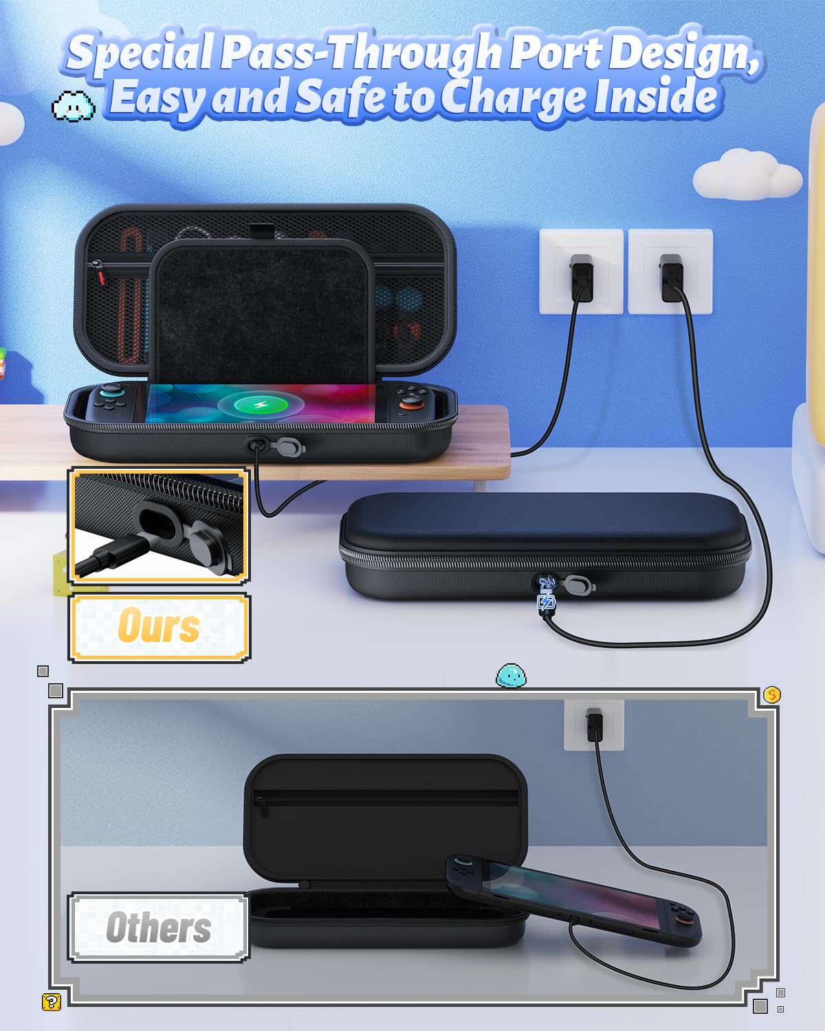 Foto 3 pulgar | Funda De Transporte Fastsnail Charger Port 10 Game Card Slot Switch 2 - Venta Internacional.