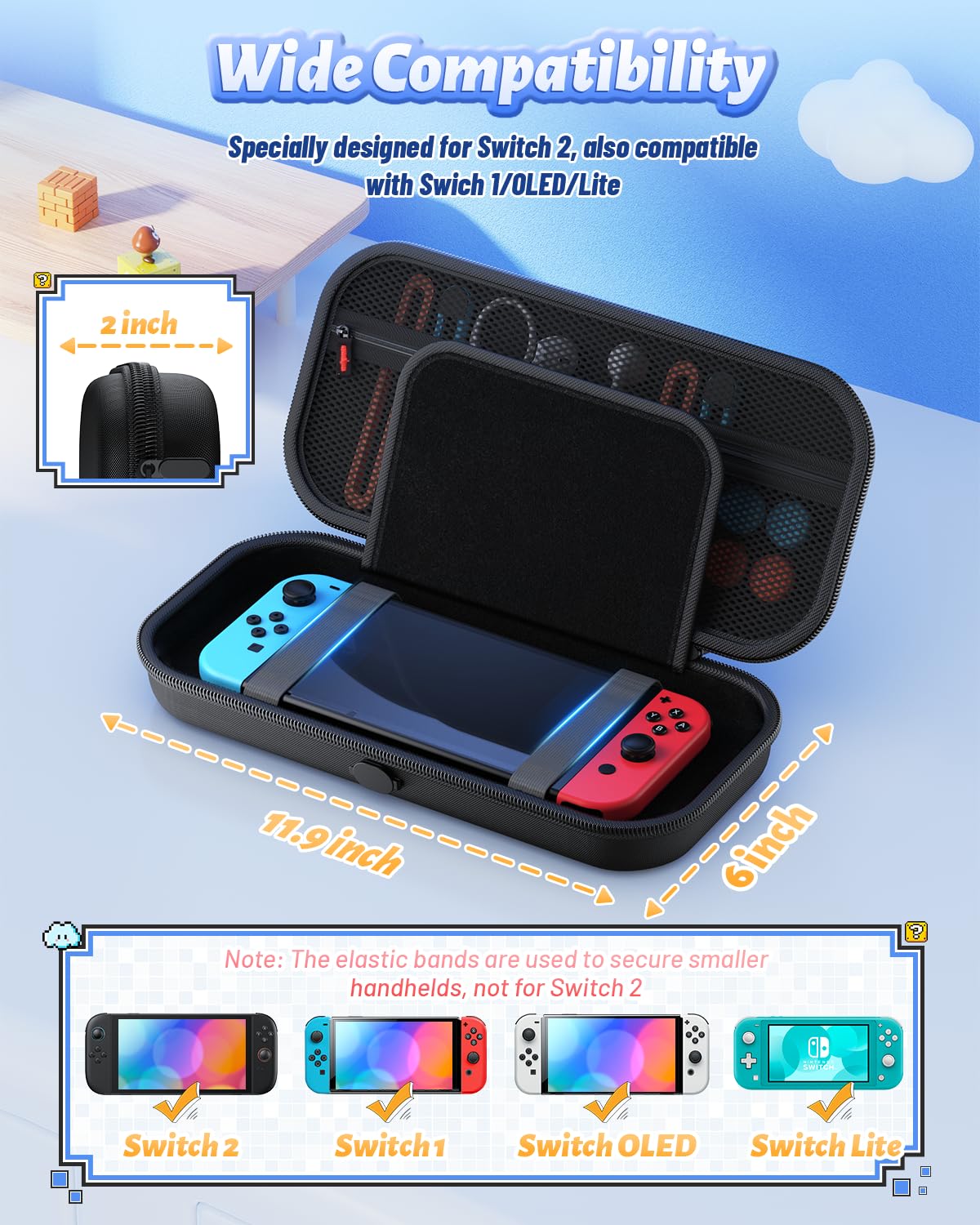 Foto 4 pulgar | Funda De Transporte Fastsnail Charger Port 10 Game Card Slot Switch 2 - Venta Internacional.
