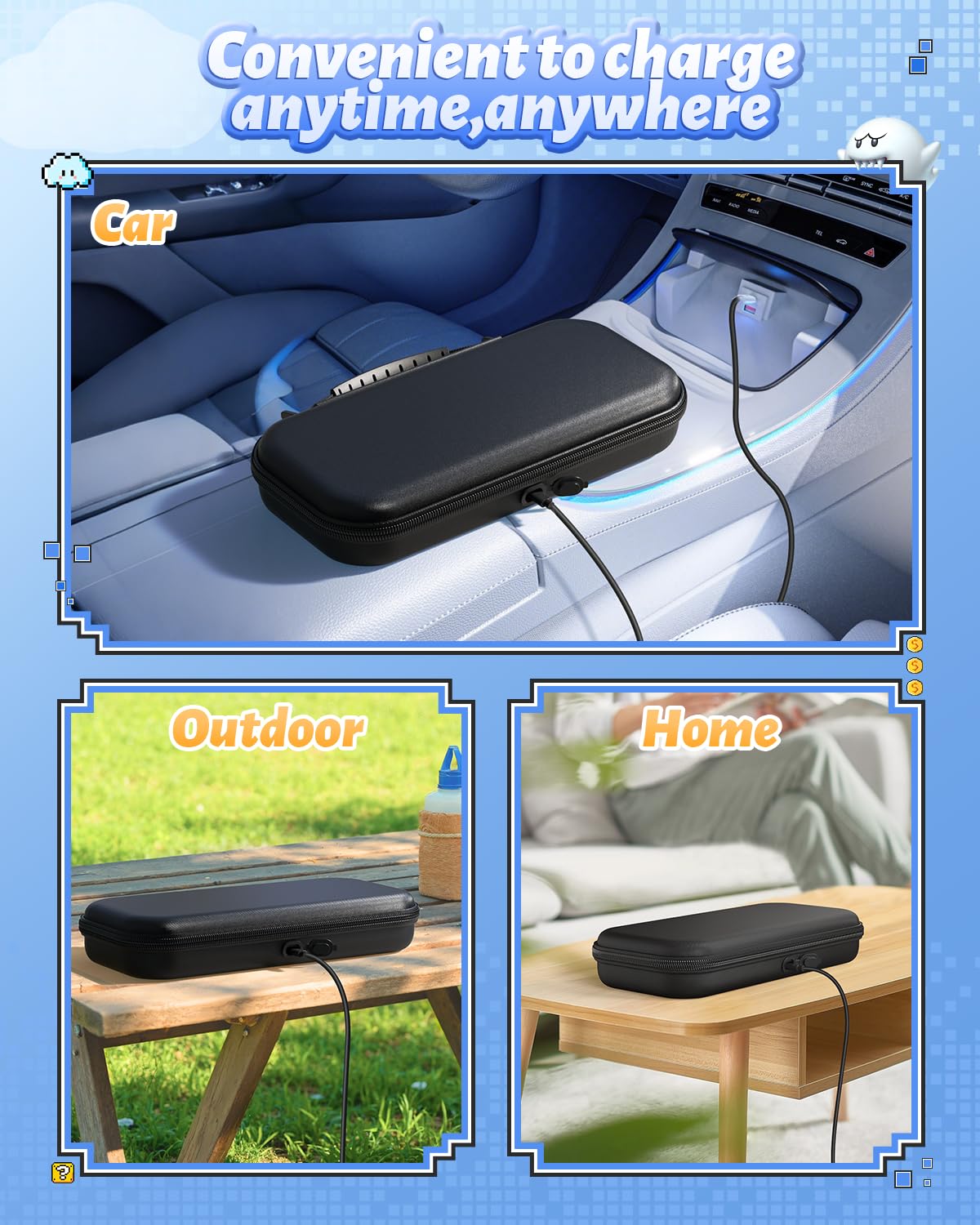 Foto 8 pulgar | Funda De Transporte Fastsnail Charger Port 10 Game Card Slot Switch 2 - Venta Internacional.