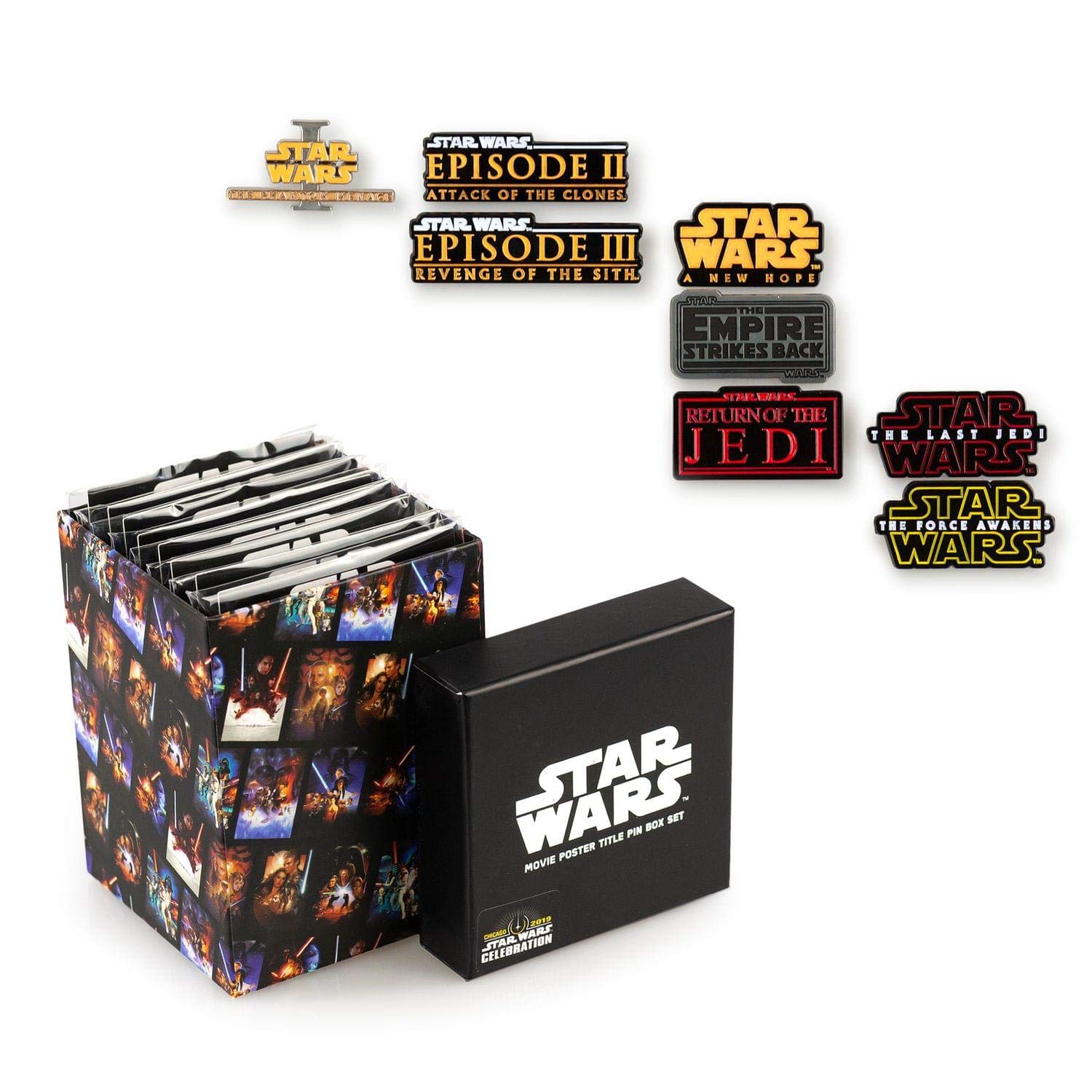 Foto 3 | Juego De 8 Títulos De La Película Star Wars De Pin Collection Con Póster - Venta Internacional.