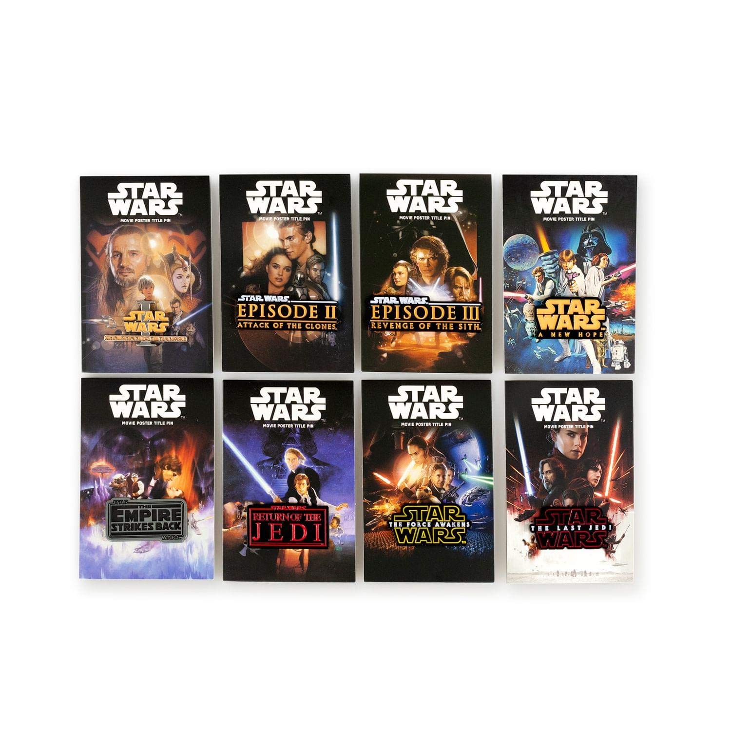 Foto 4 | Juego De 8 Títulos De La Película Star Wars De Pin Collection Con Póster - Venta Internacional.
