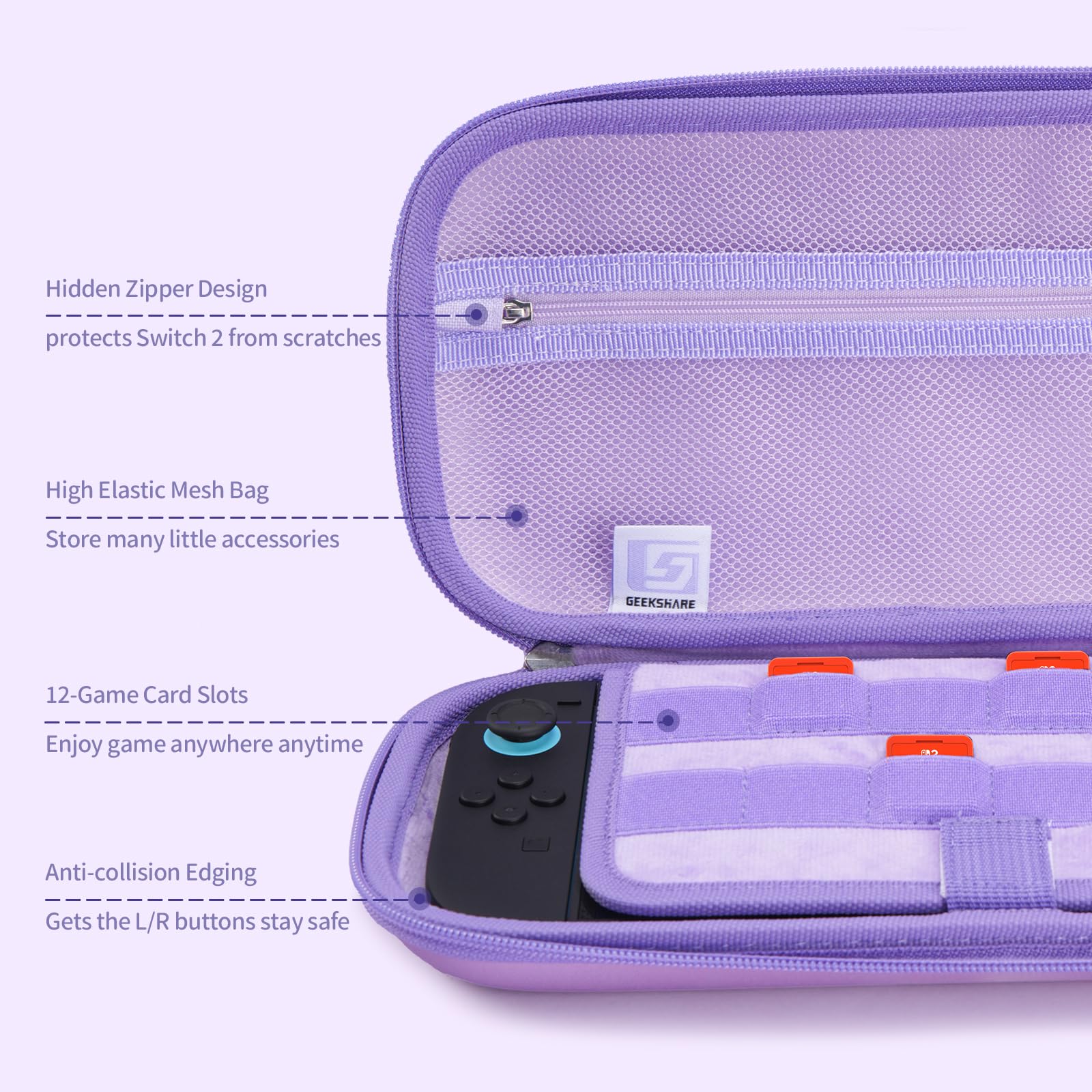 Foto 4 pulgar | Funda De Transporte Kuitmor Slim Para Switch 2 (2025) Con 12 Ranuras - Venta Internacional.