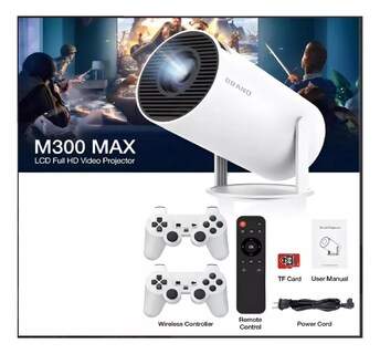 Foto 2 | Mini Proyector De Video Hd Con Videojuegos Retro Y Controles M300 Max