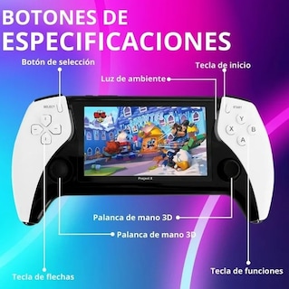 Foto 4 | Consola de Juegos Portátil Project X Pantalla IPS de 4,3 Pulgadas de Alta Definición