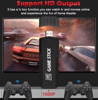 Foto 4 | Consola X2 Plus Game Stick De Videojuegos Retro 3d Hd, 4k, Con Más 30000 Juegos Retro Con Controlador Inalámbrico