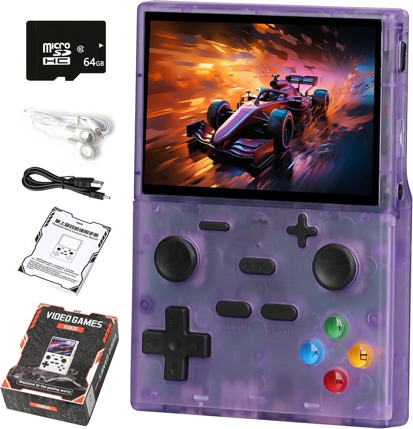 Foto 1 | Consola De Videojuegos Xgb35 De 3.5 Pulgadas Con Tarjeta Tf De 64 Gb, Con Más De 13.000 Juegos Retro