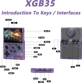 Foto 5 | Consola De Videojuegos Xgb35 De 3.5 Pulgadas Con Tarjeta Tf De 64 Gb, Con Más De 13.000 Juegos Retro