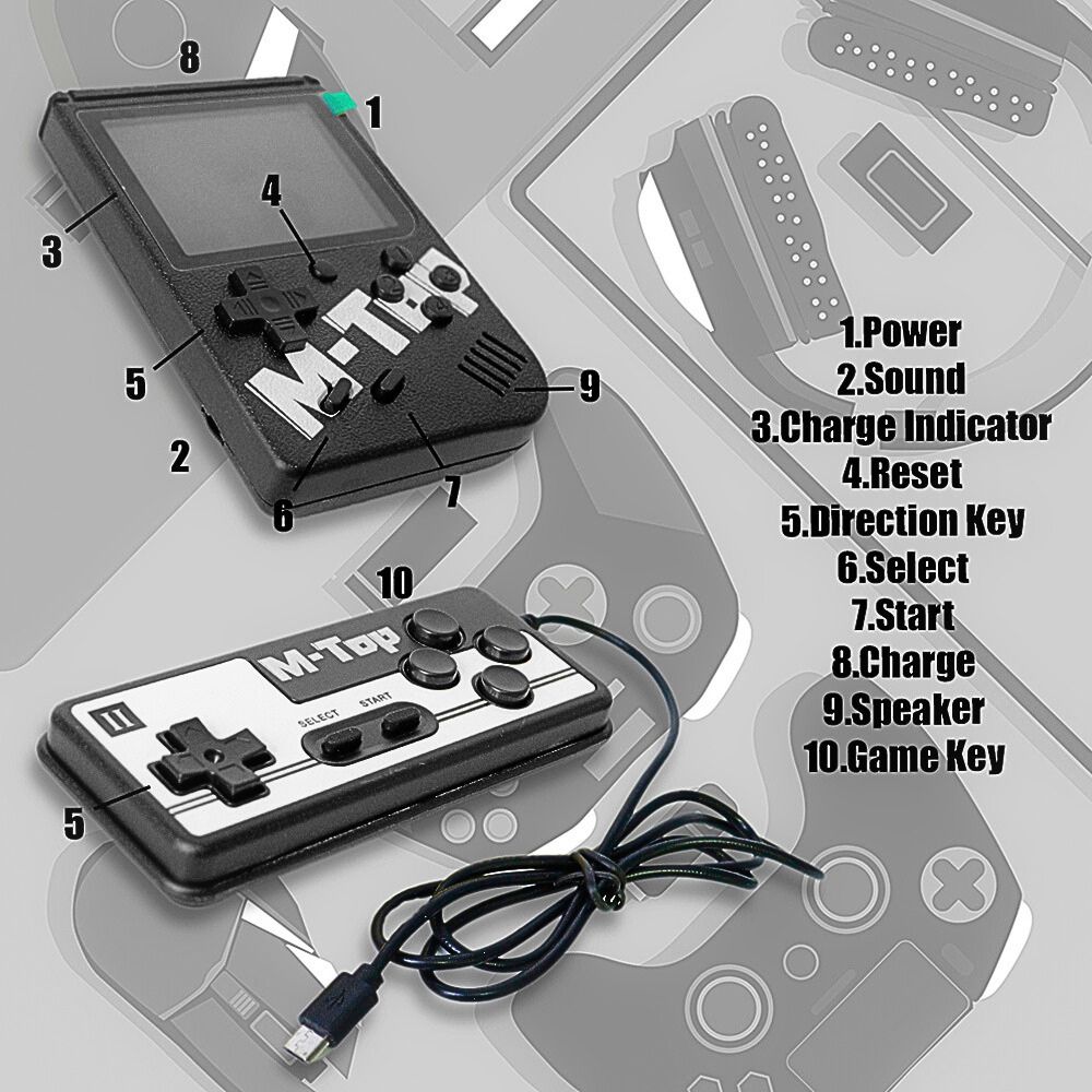 Foto 3 pulgar | Consola De Vídeo Juegos Portátil Con Control