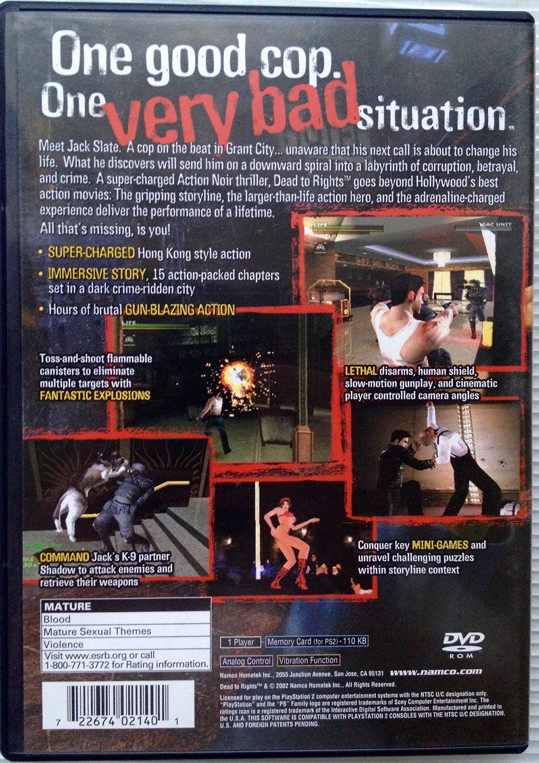 Foto 4 pulgar | Videojuego Bandai Namco Entertainment Dead To Rights Ps2 - Venta Internacional.