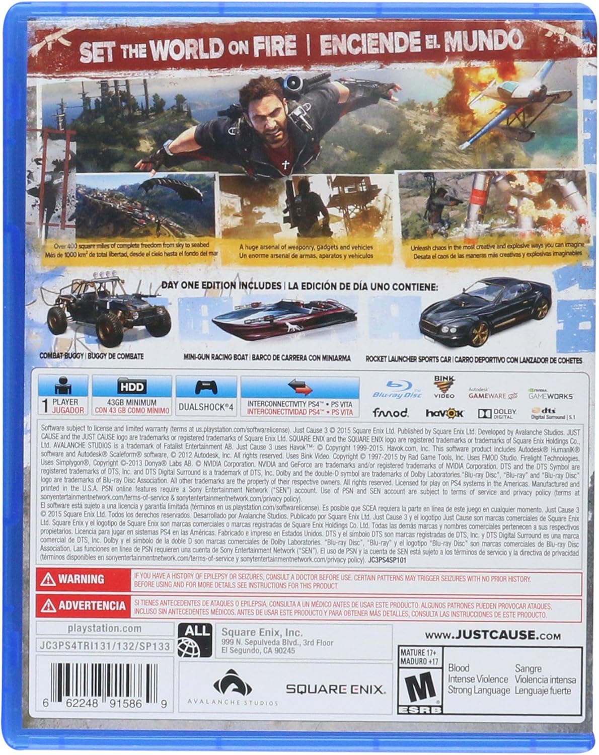 Foto 3 pulgar | Just Cause 3 - Playstation 4 - Edicion De Dia 1 Edition