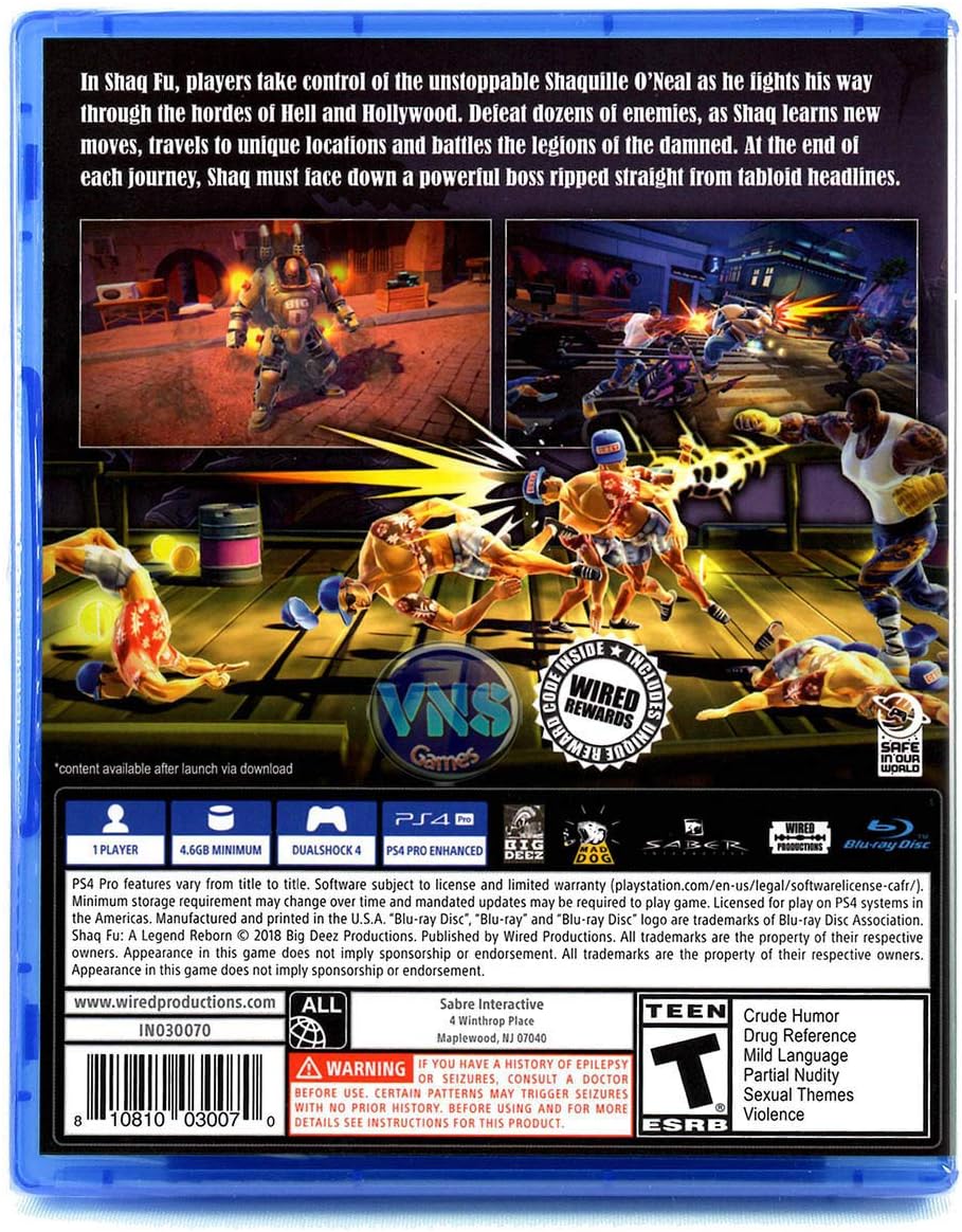 Foto 3 pulgar | Shaq Fu: A Legend Reborn - Standard Edition - Playstation 4