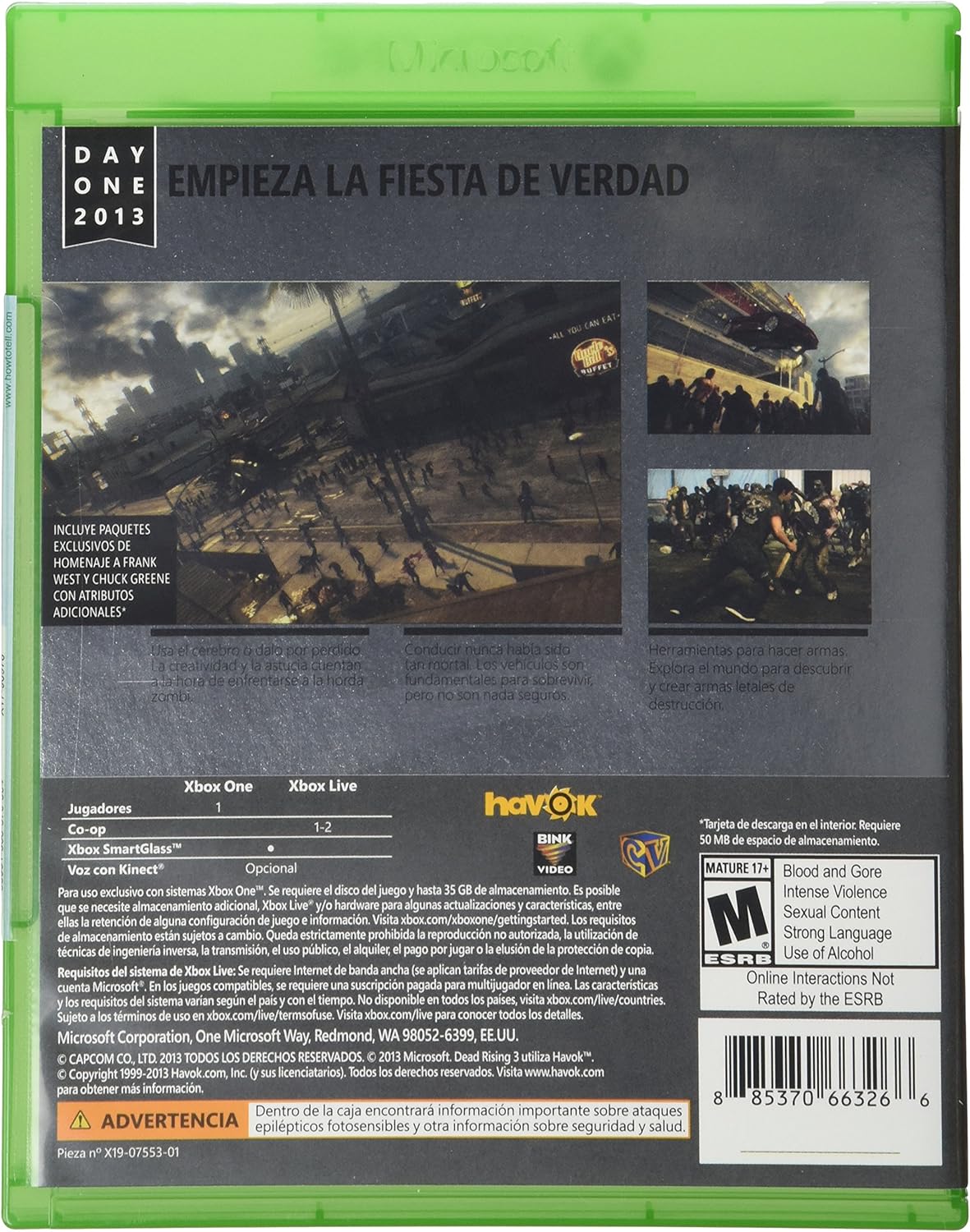 Foto 3 pulgar | Dead Rising 3 Day - Xone Edition - Xbox One - Caja Abierta